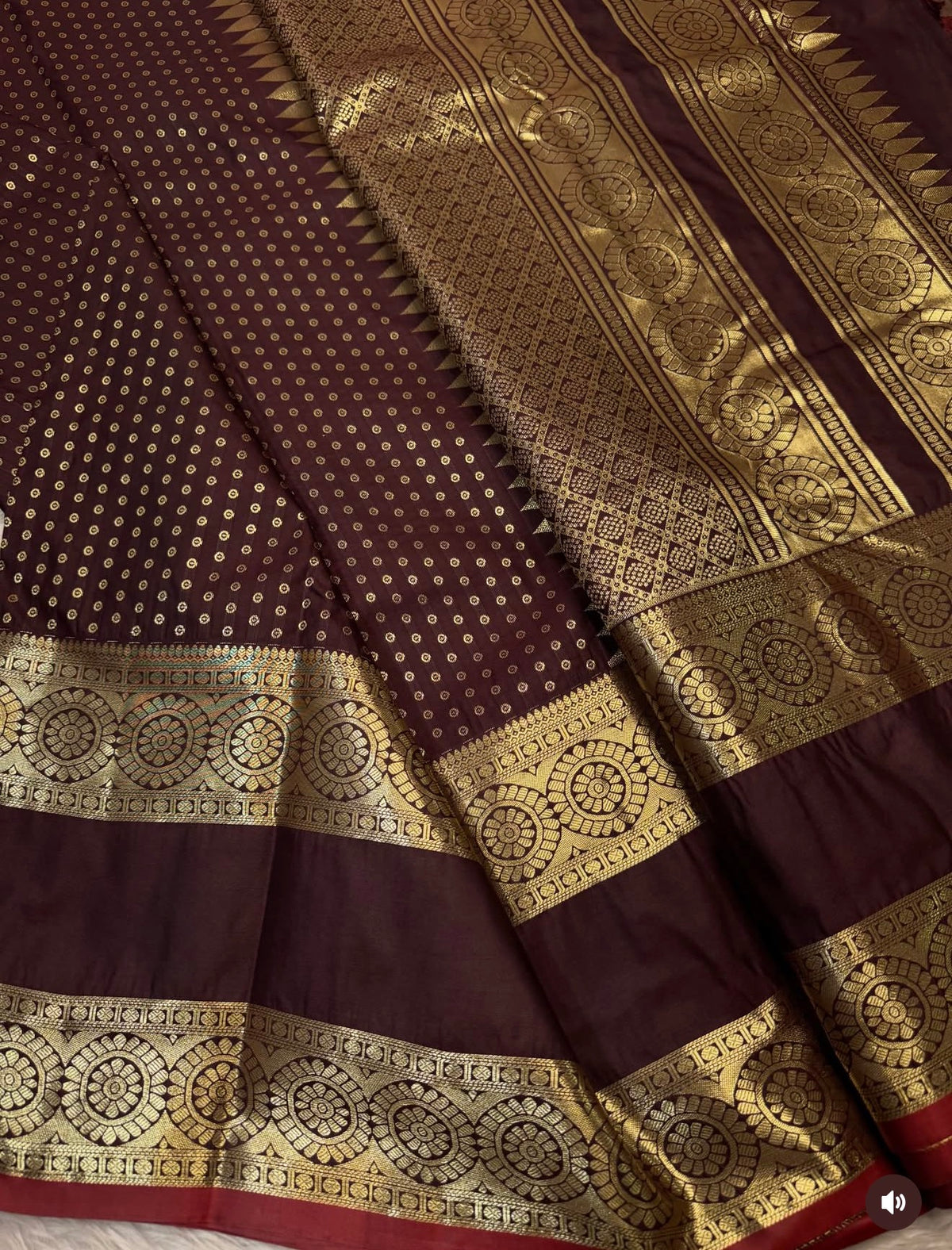 PREMIUM SEMI KANCHI SILK SAREE - COFFEE BROWN