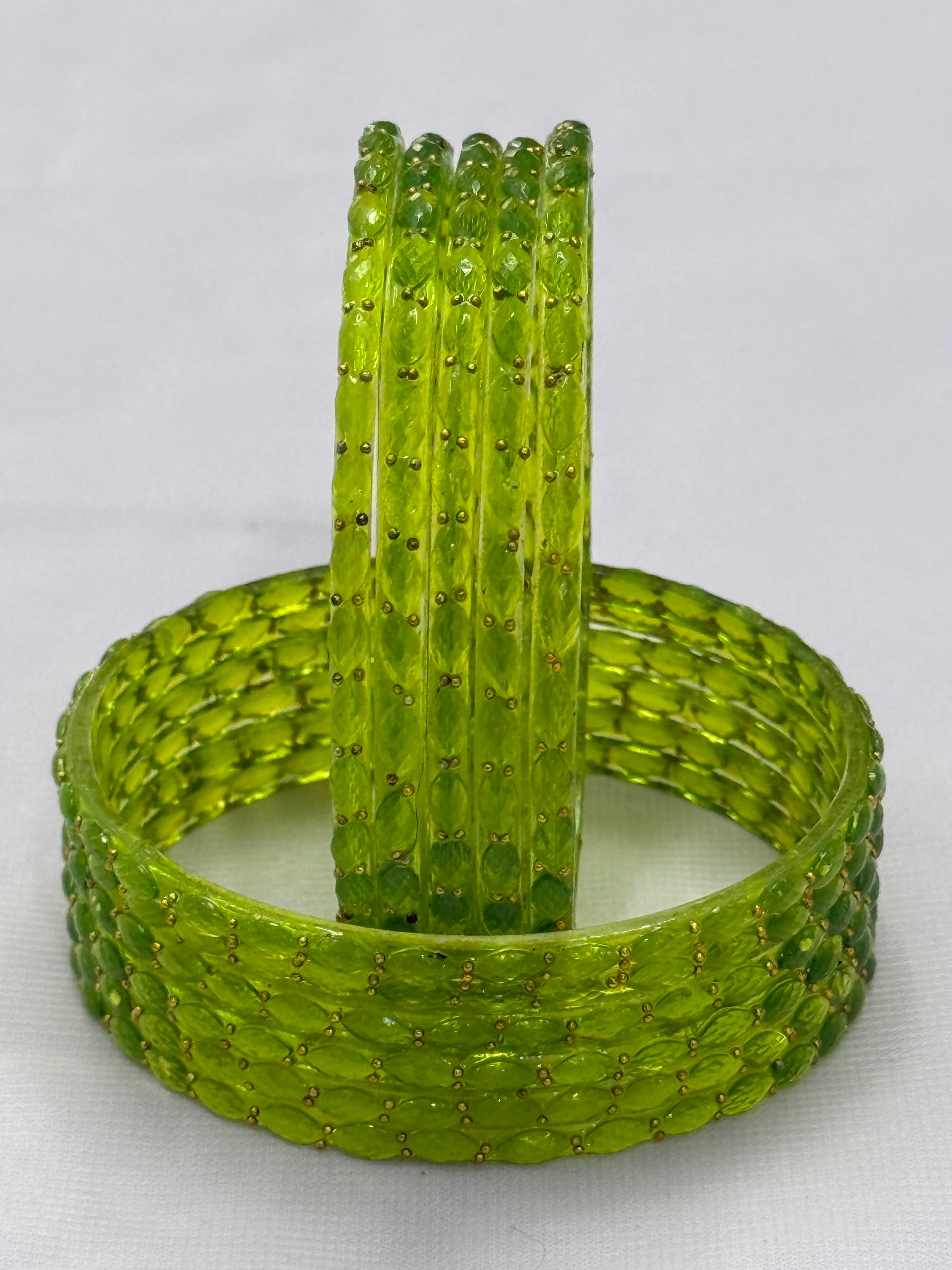 RAINDROP GLASS BANGLES PACK OF 12