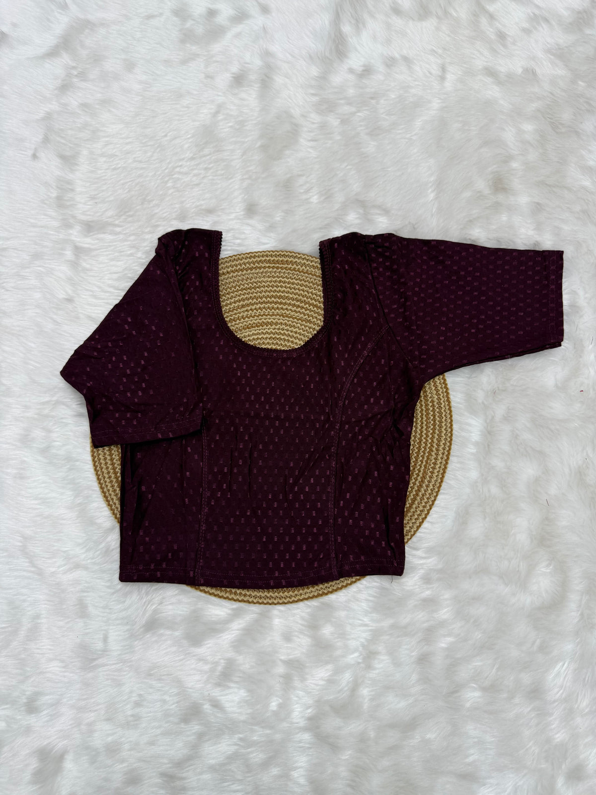 DESIGNER STRETCHABLE BLOUSE - WINE