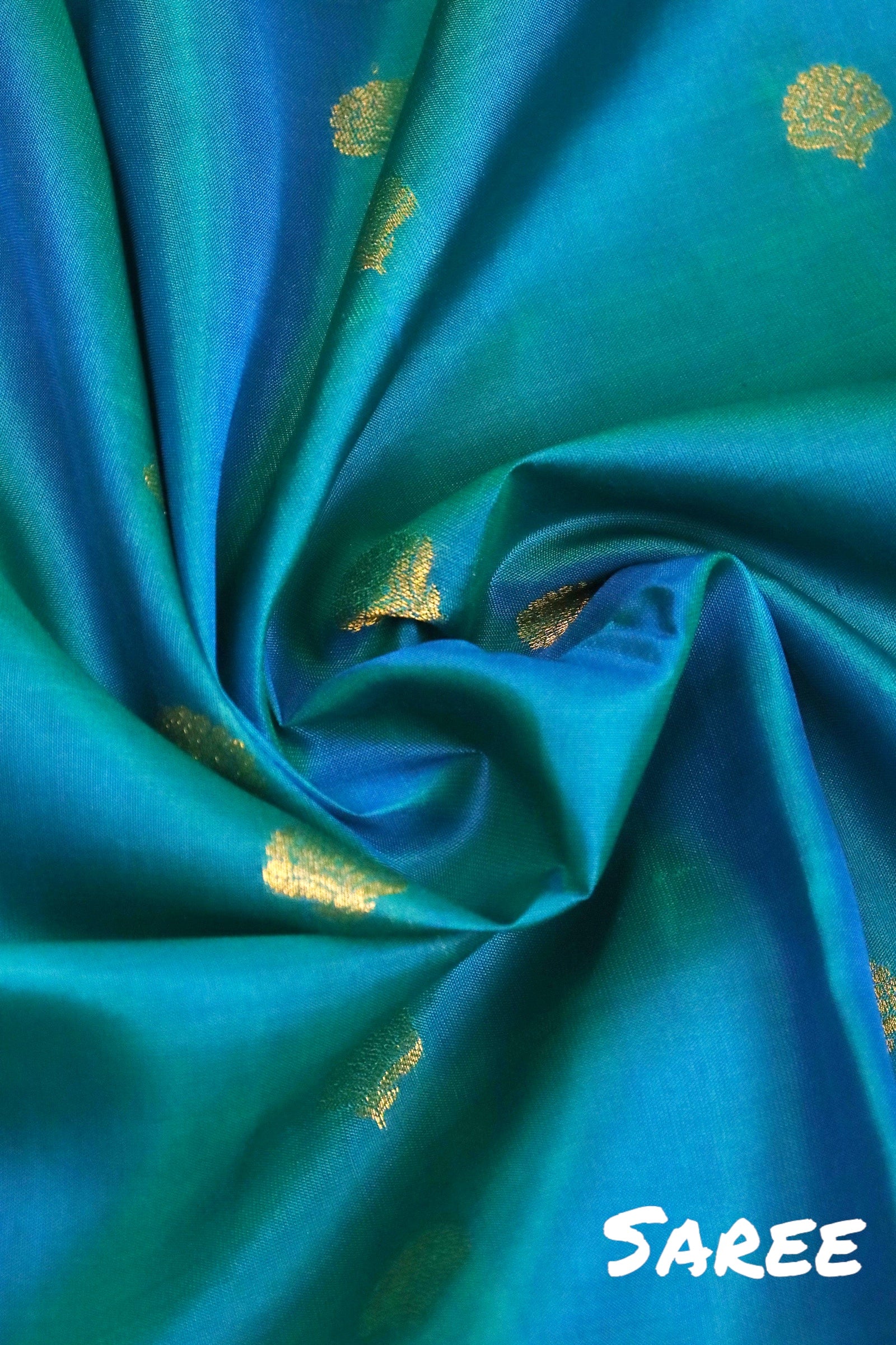 SHARK TEAL KANCHIPURAM PURE SILK SAREE | SILKMARK® CERTIFIED
