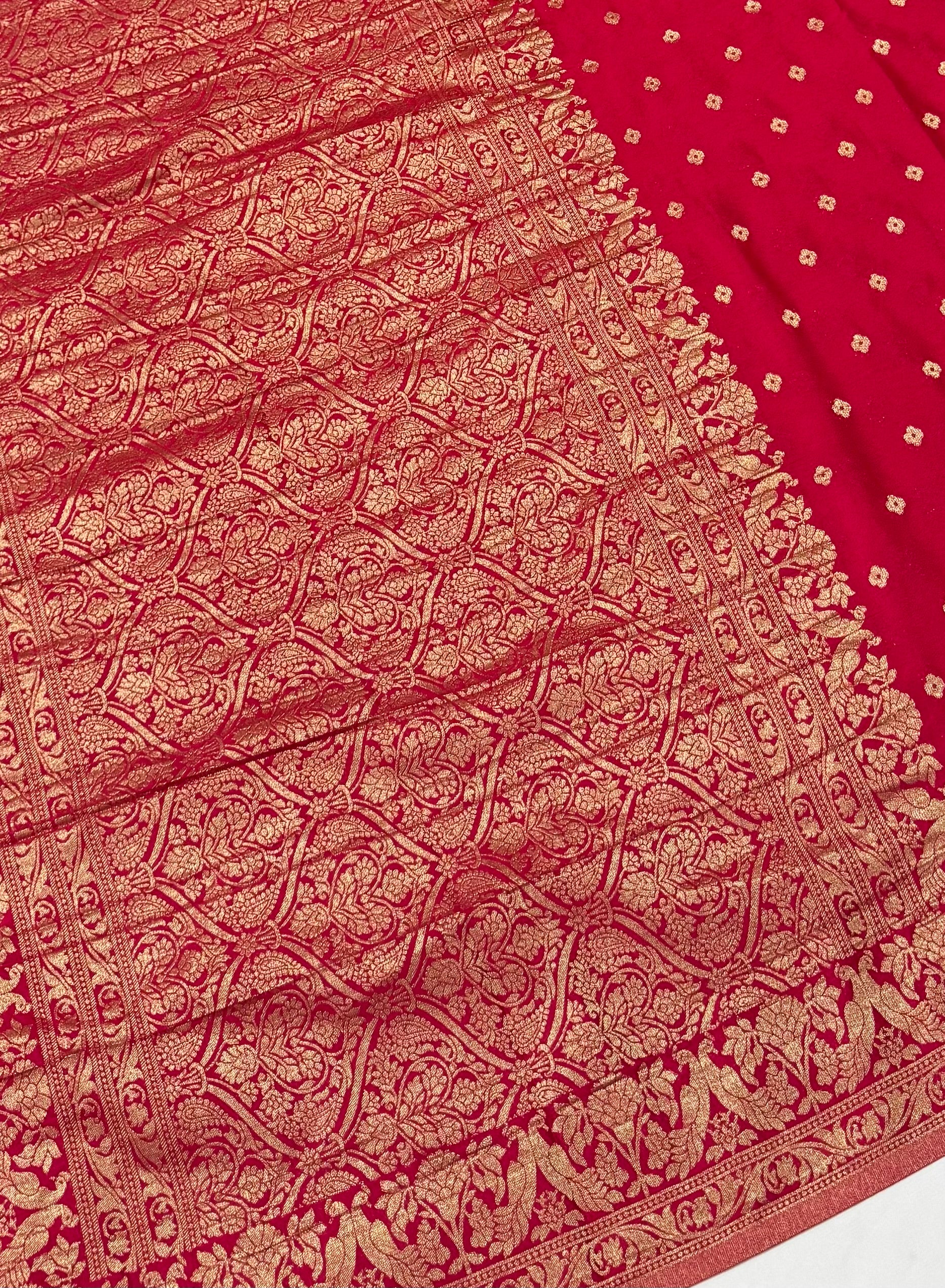 PREMIUM BANARASI SILK SAREE - HOT PINK