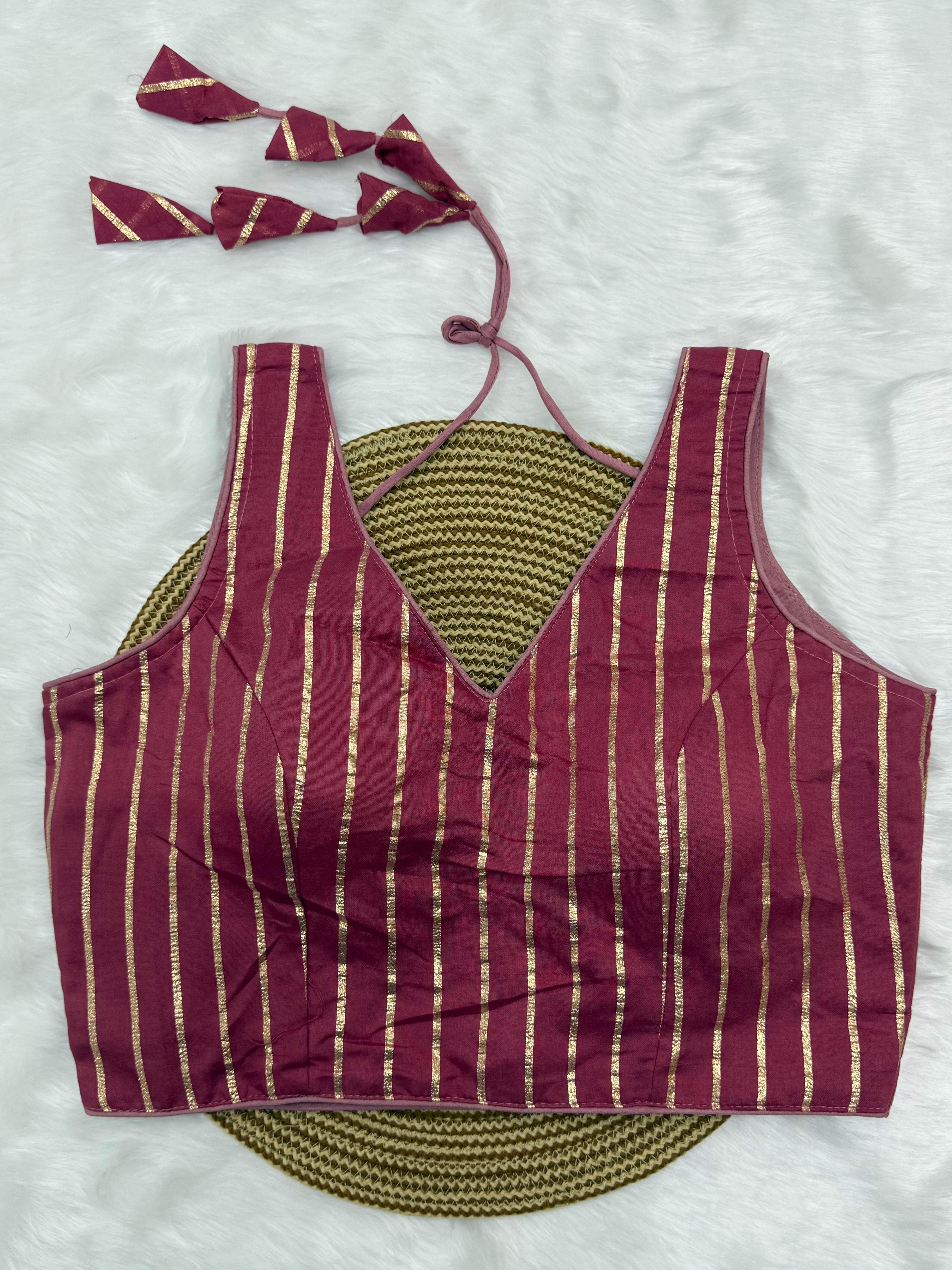 DESIGNER SLEEVELESS READYMADE BLOUSE