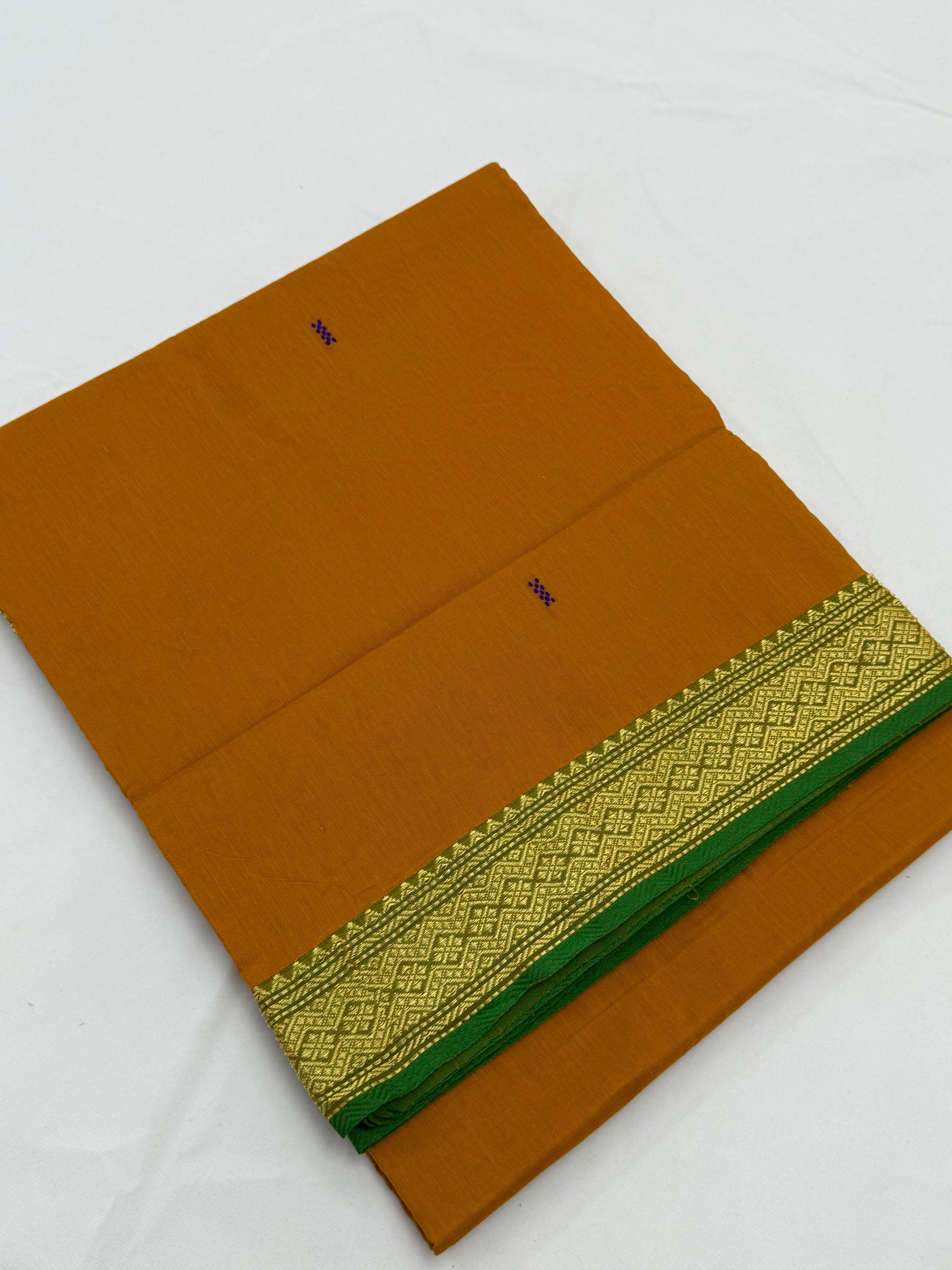 CHETTINADU COTTON SAREES - YELLOW