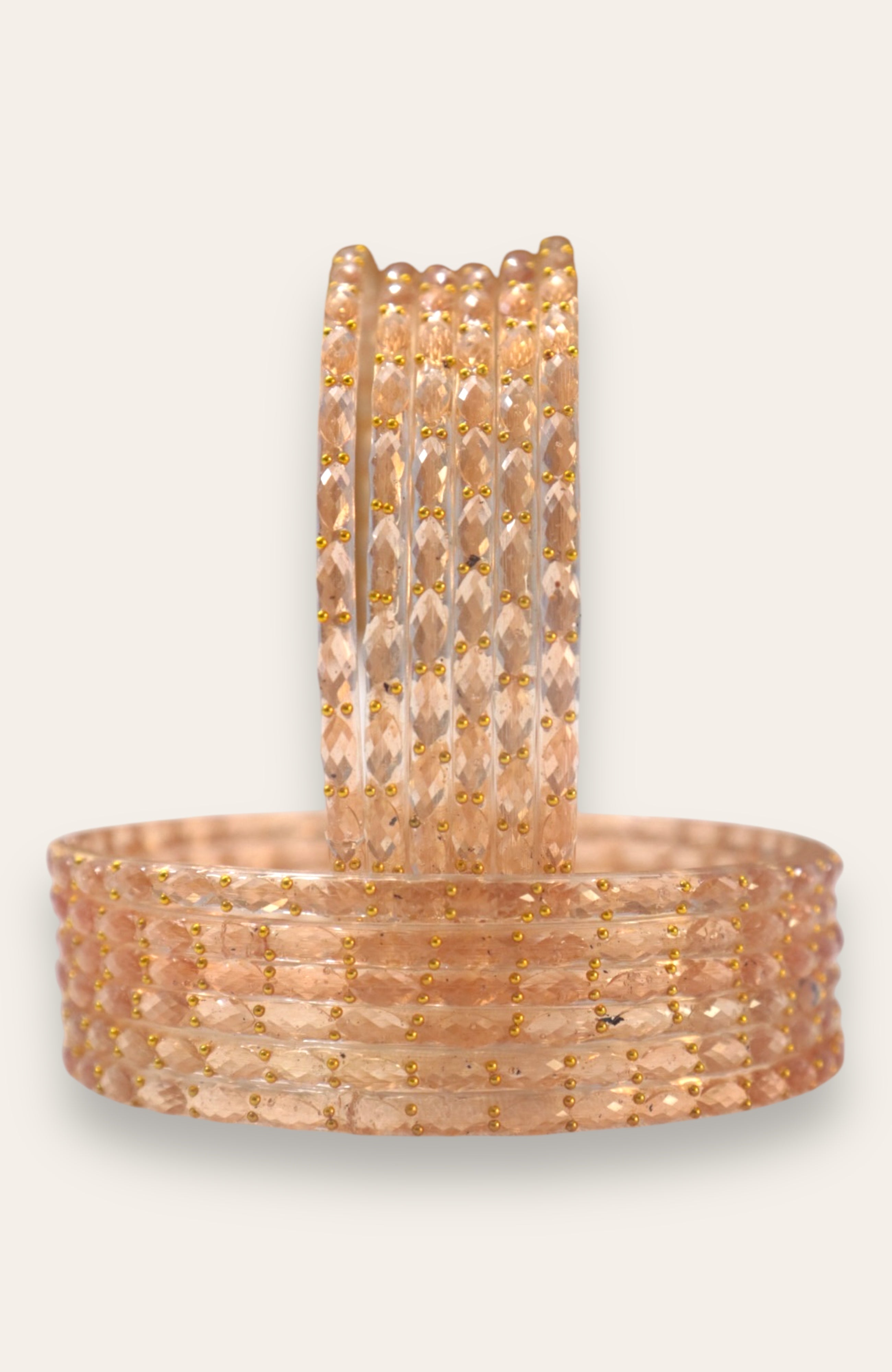 RAINDROP GLASS BANGLES PACK OF 12