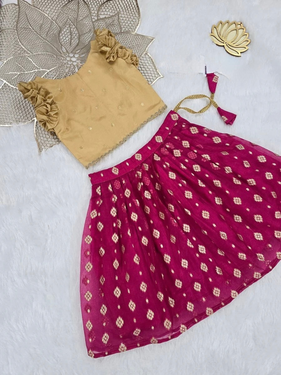 SANDAL PINK NEW BORN TOP & SKIRT