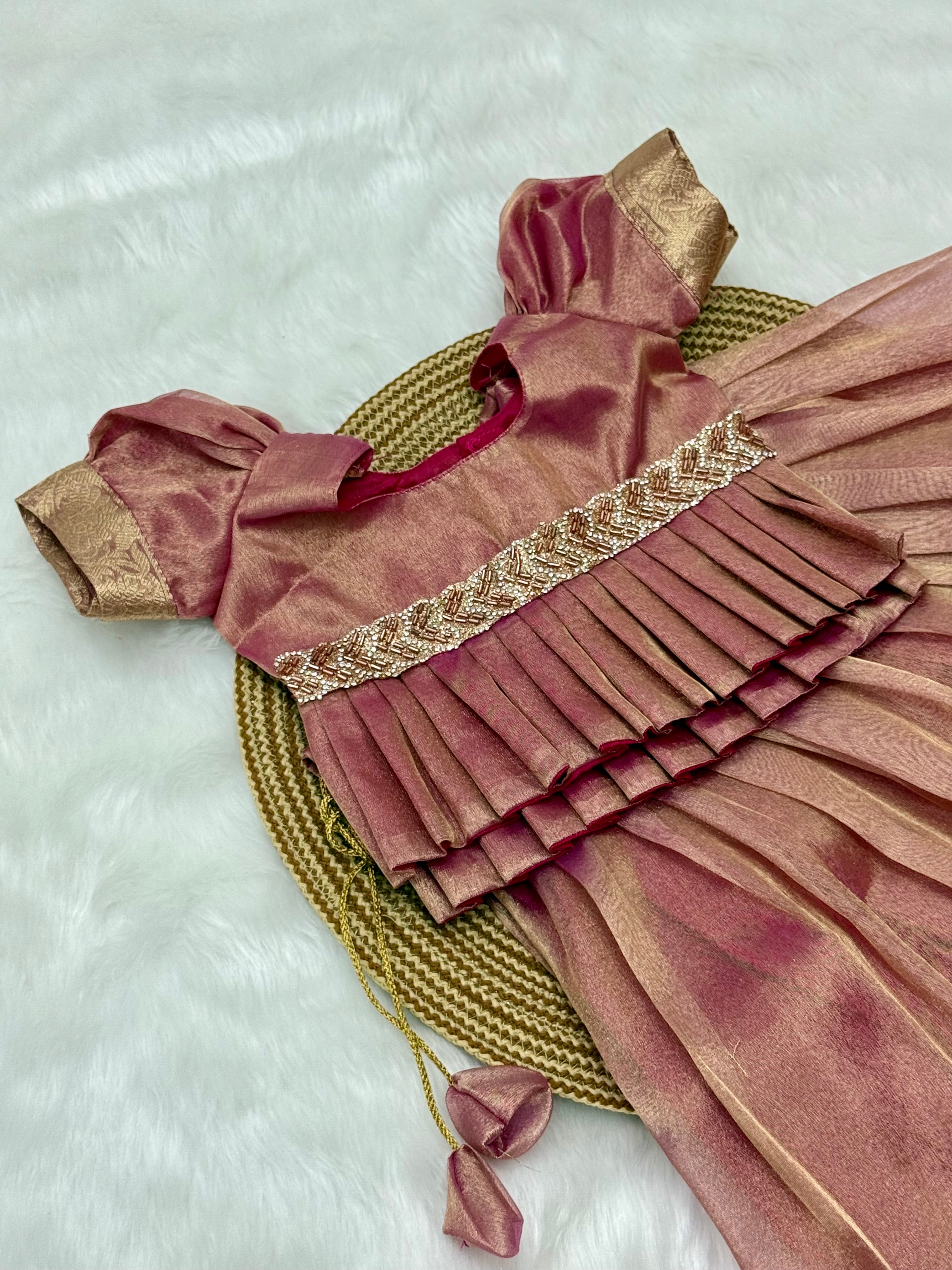 GIRL'S PATTU PAVADAI/READYMADE LEHENGA CHOLI SET