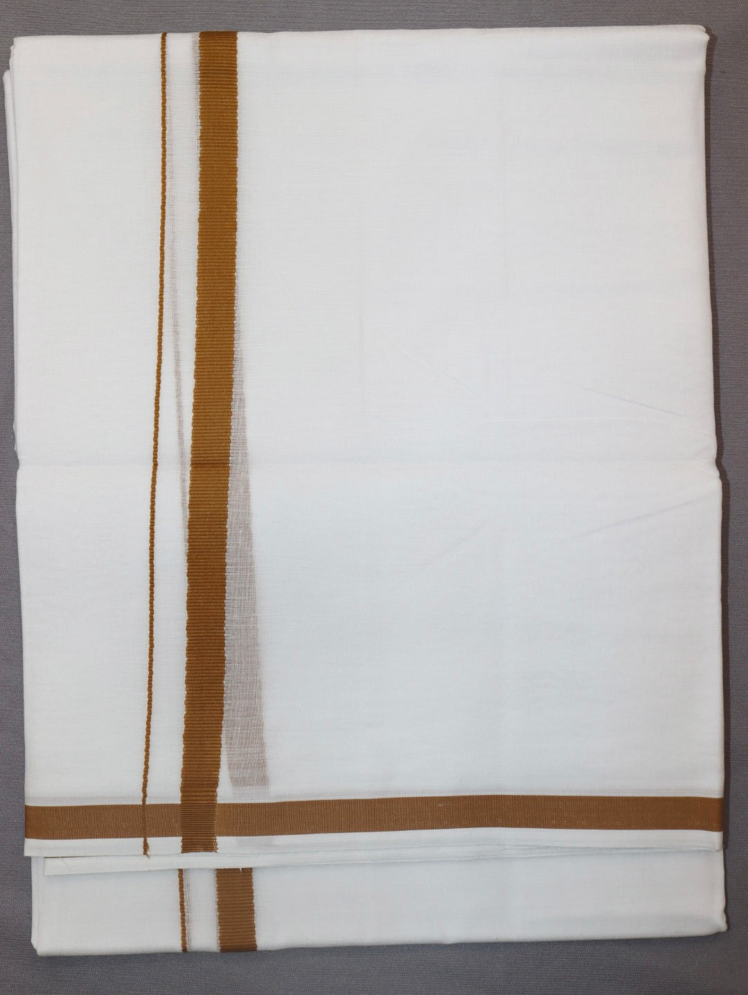 MEN'S DOUBLE DHOTI WHITE WITH FANCY BORDER
