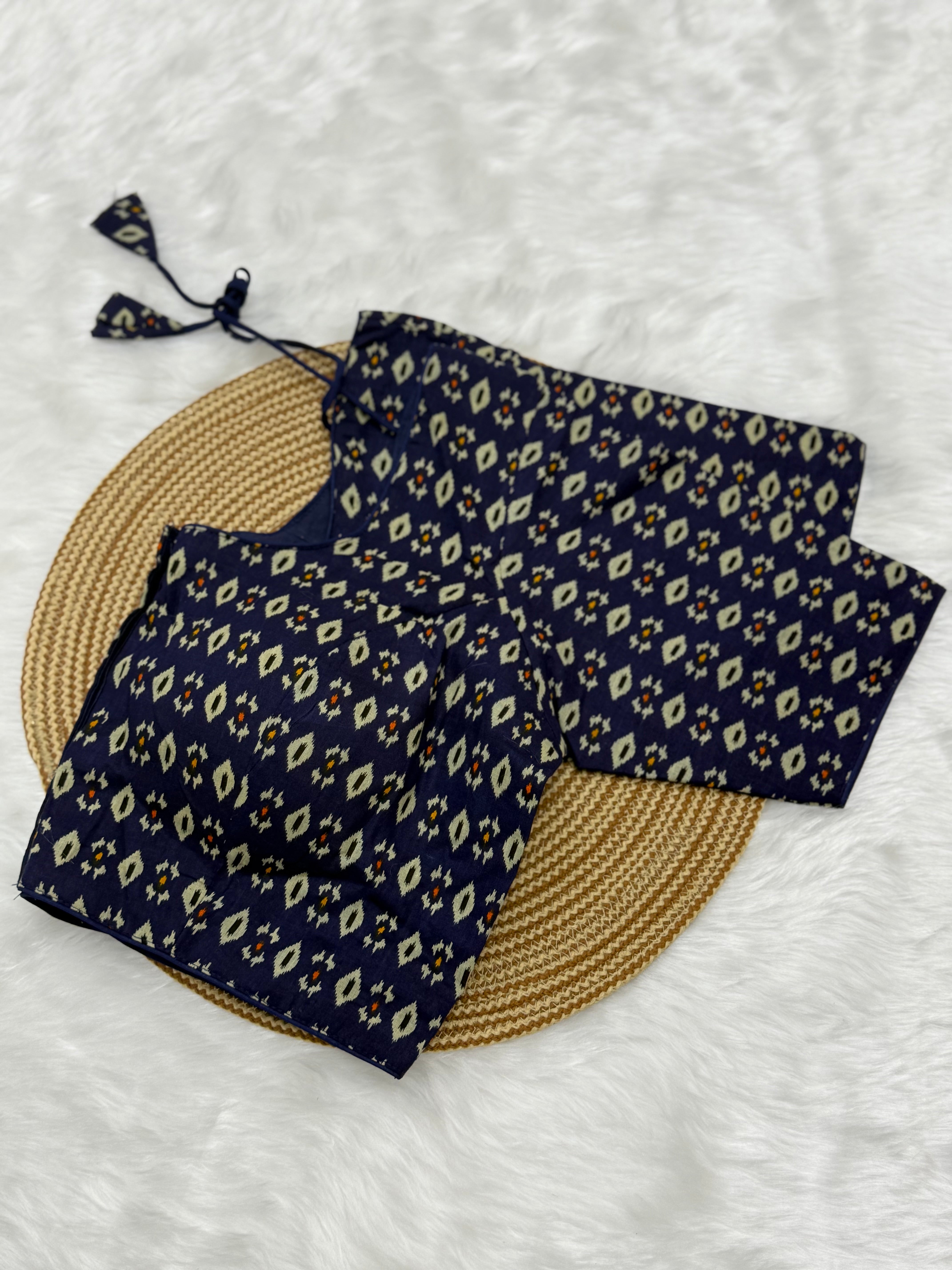 HIGH NECK COTTON READYMADE BLOUSE