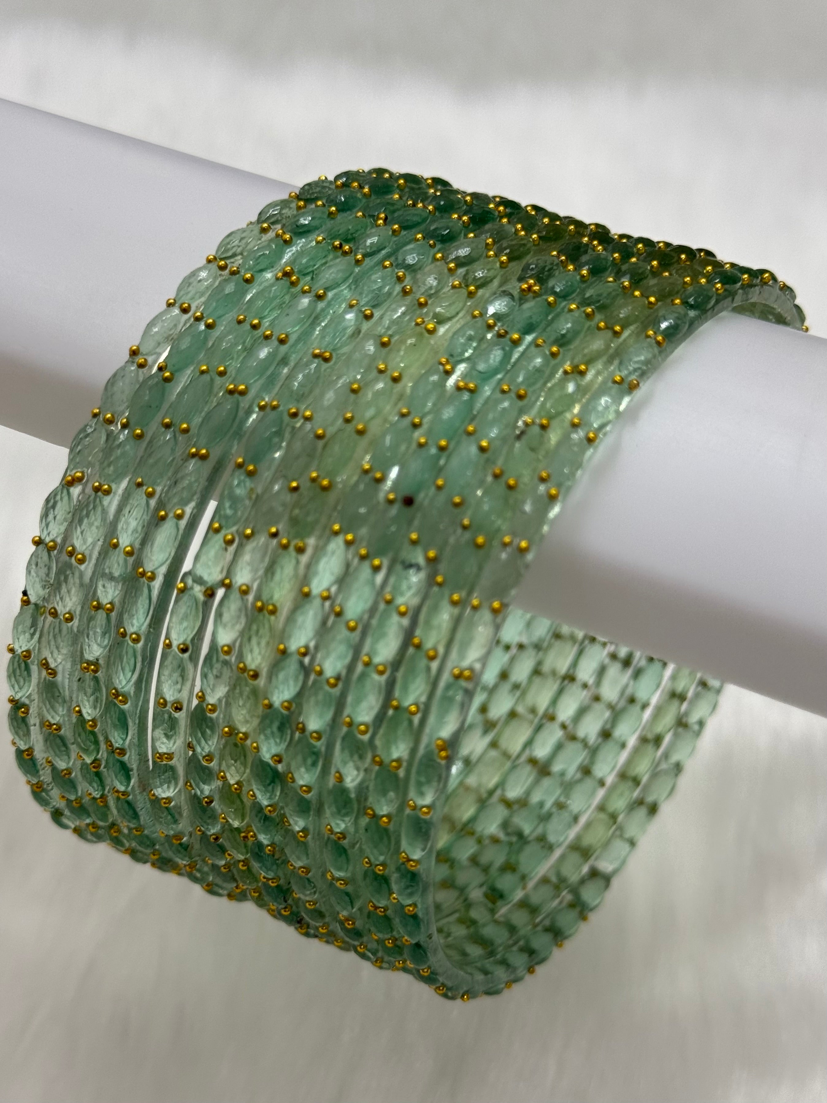 RAINDROP GLASS BANGLES PACK OF 12