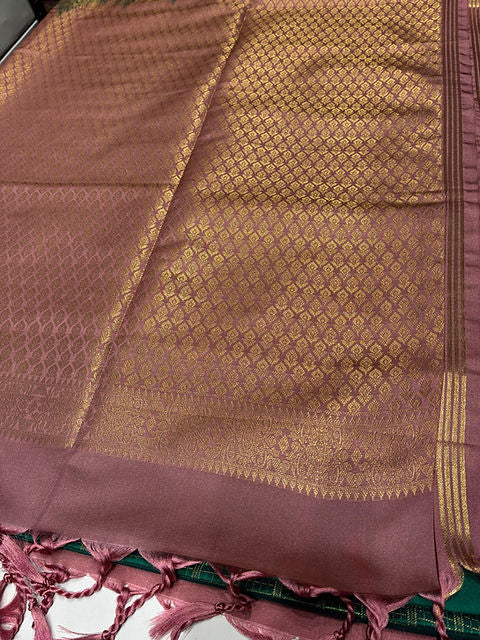 PREMIUM TEAL MAUVE PAALUM PAZHAMUM SAREE