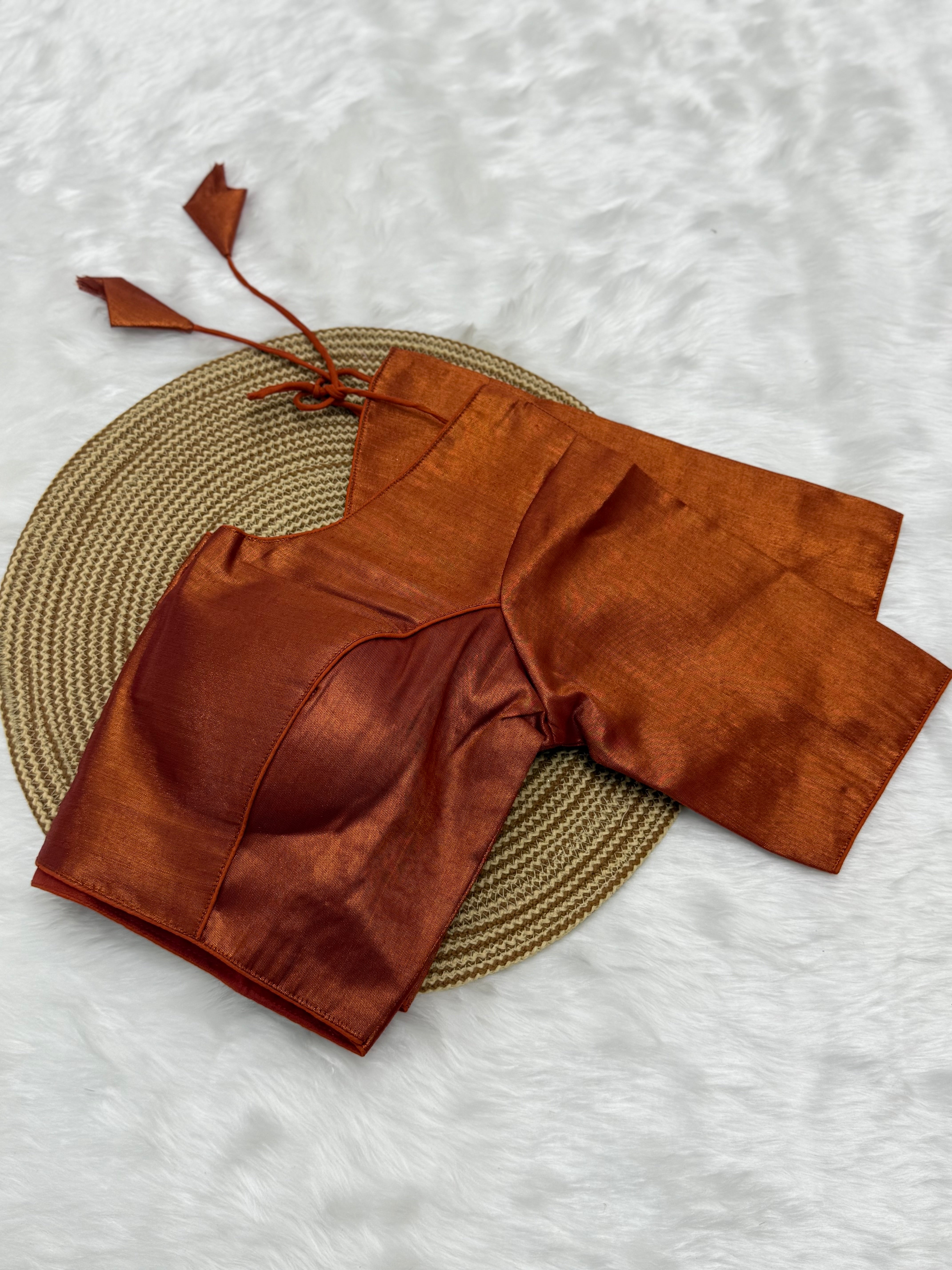 PREMIUM PLAIN READYMADE SAREE BLOUSE