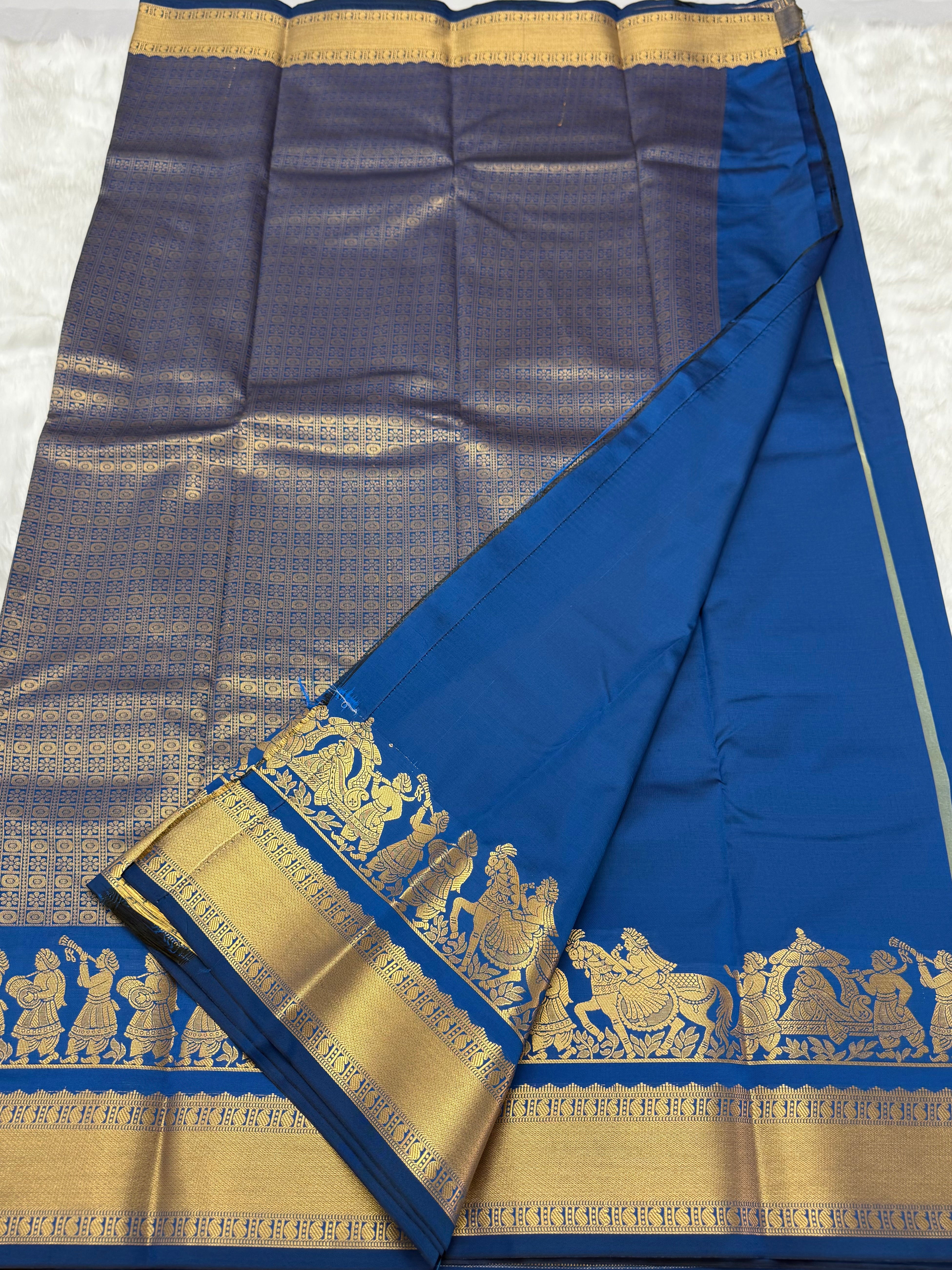 TRENDING PALLAKU DESIGN SOFT SILK SAREE - AZURE BLUE