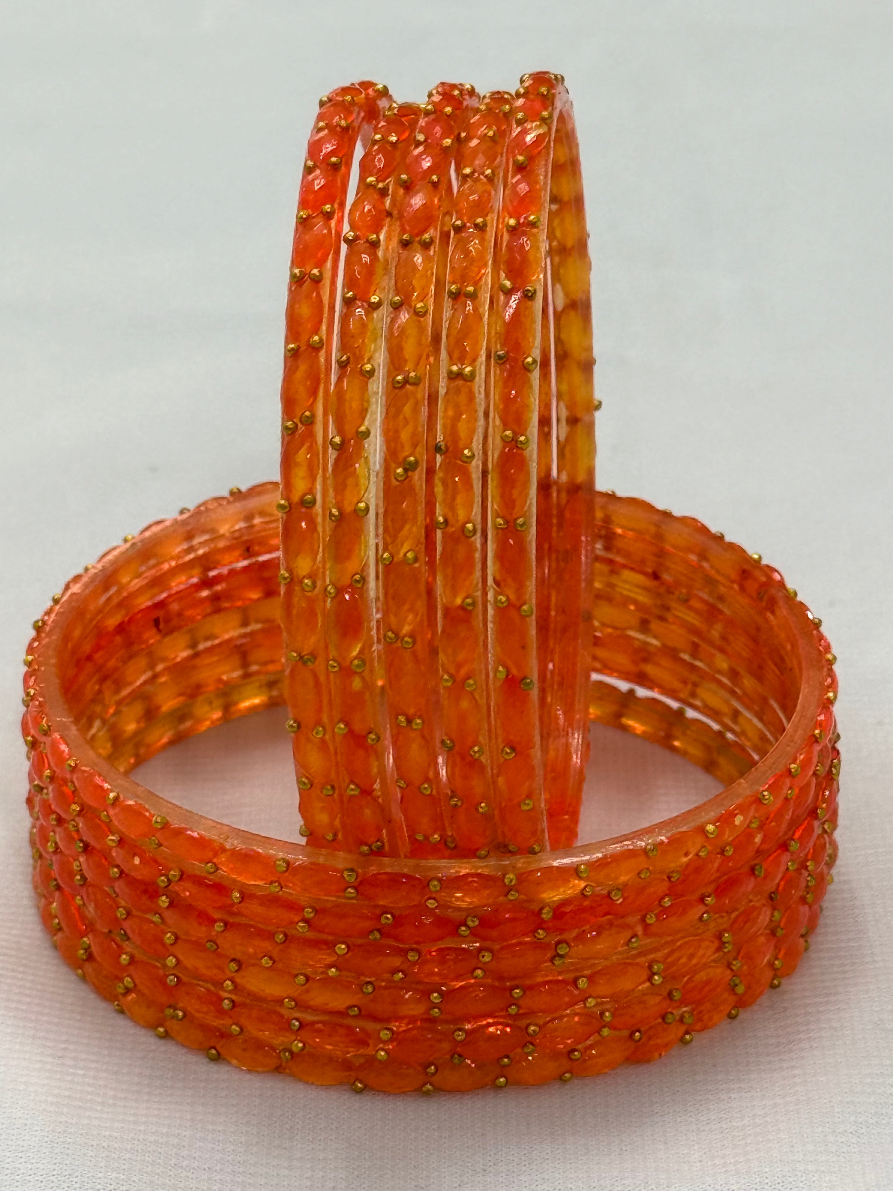 RAINDROP GLASS BANGLES PACK OF 12