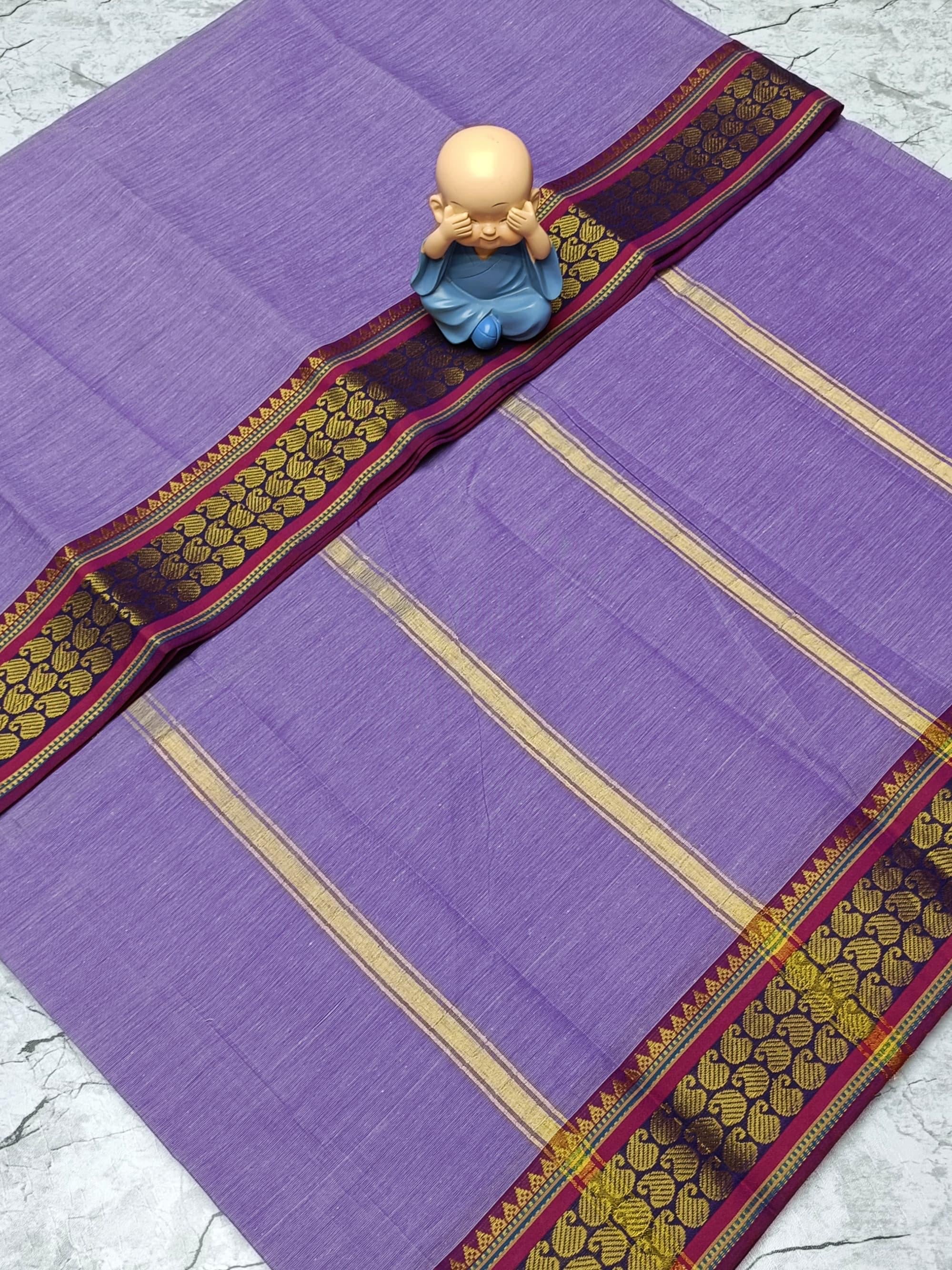 CHETTINAD COTTON SAREE - LAVENDER