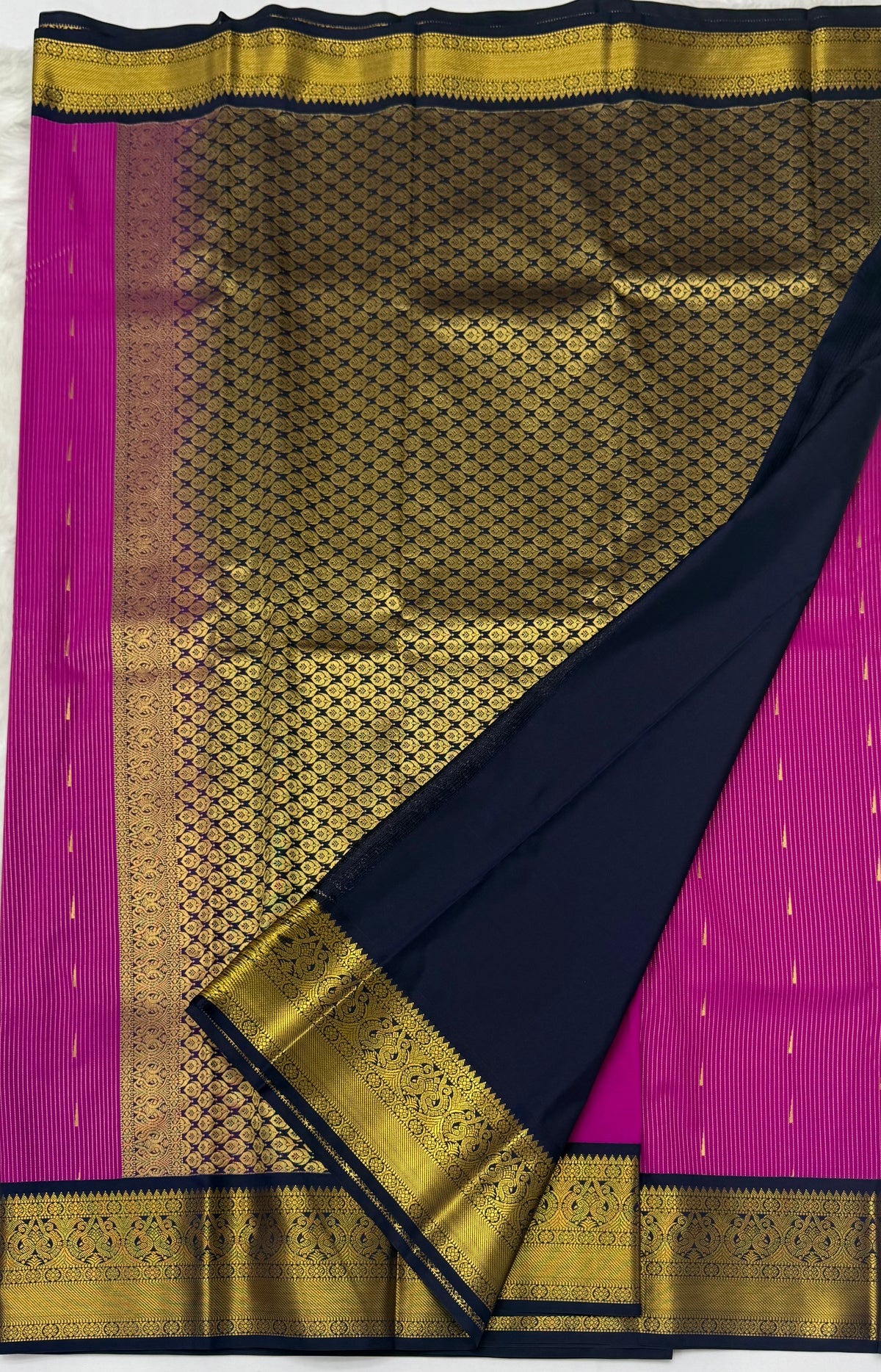 PREMIUM SEMI KANCHI SILK SAREE - VIOLET