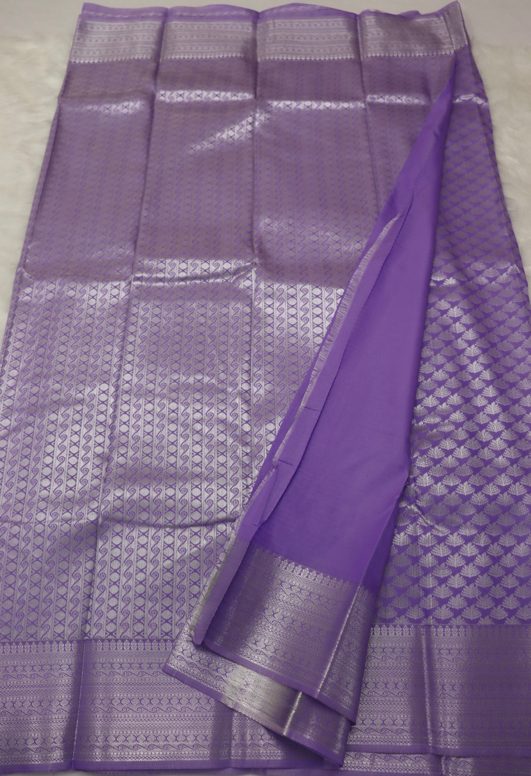 PREMIUM SEMI KANCHI SILK SAREE - LAVENDER