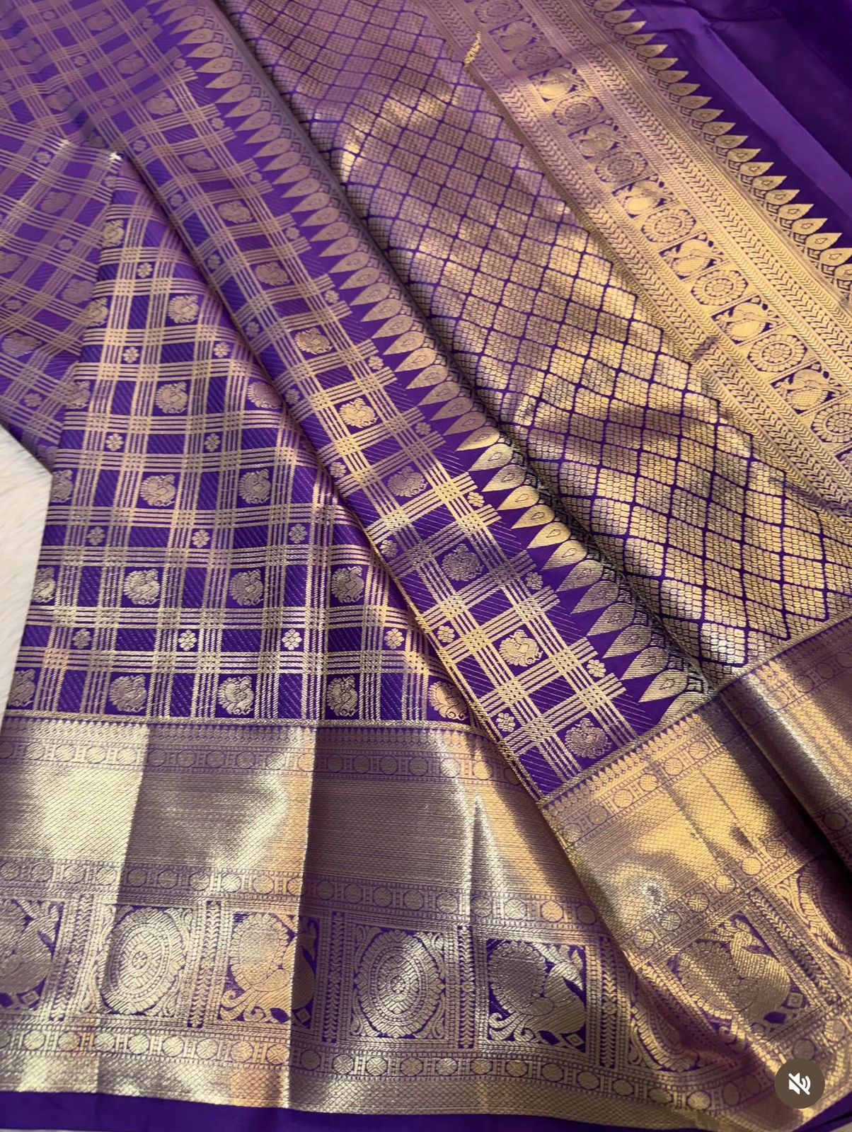 PREMIUM SEMI KANCHI SILK SAREE - PURPLE