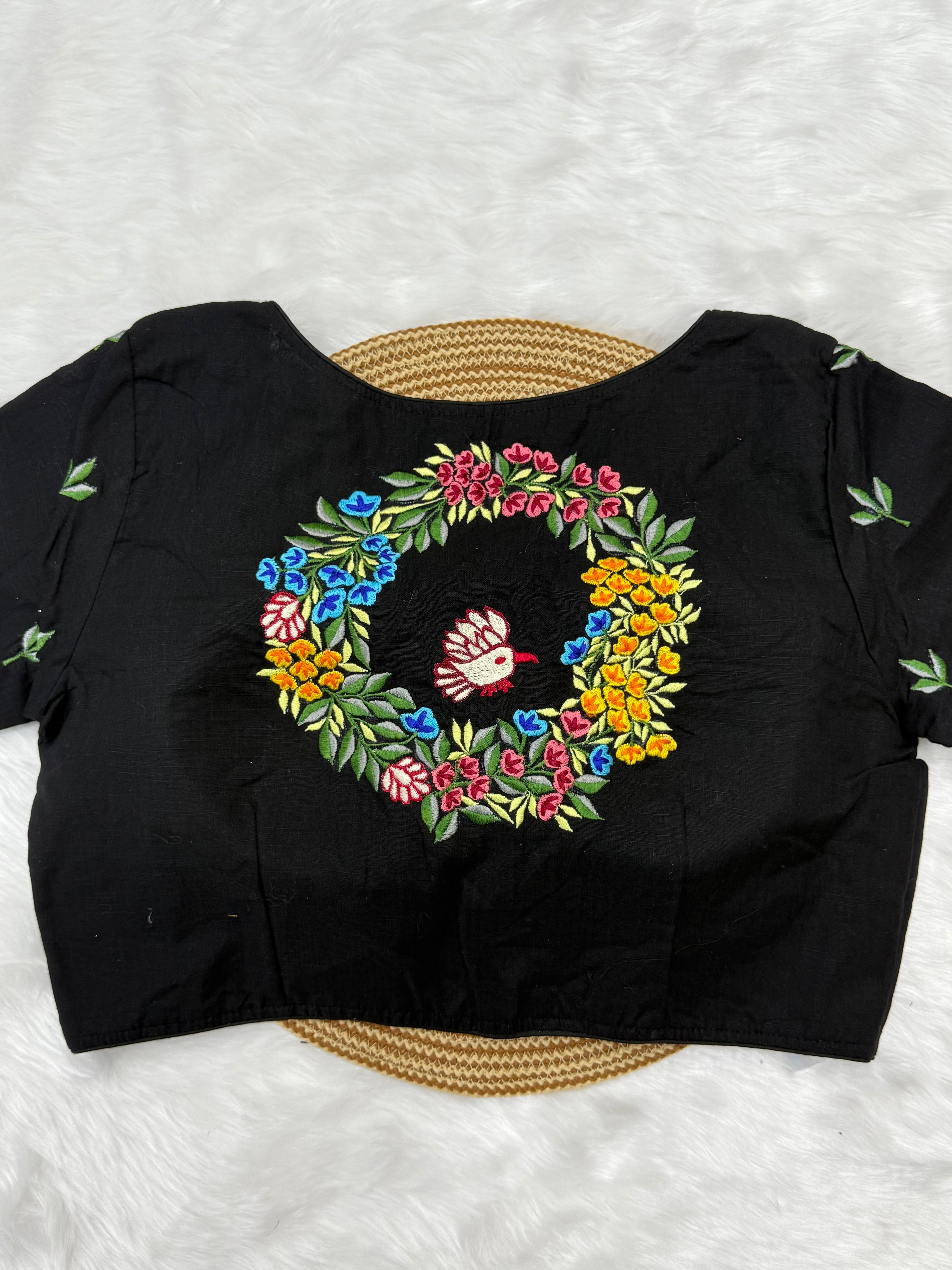 TRENDY EMBROIDERY WORK READYMADE BLOUSE