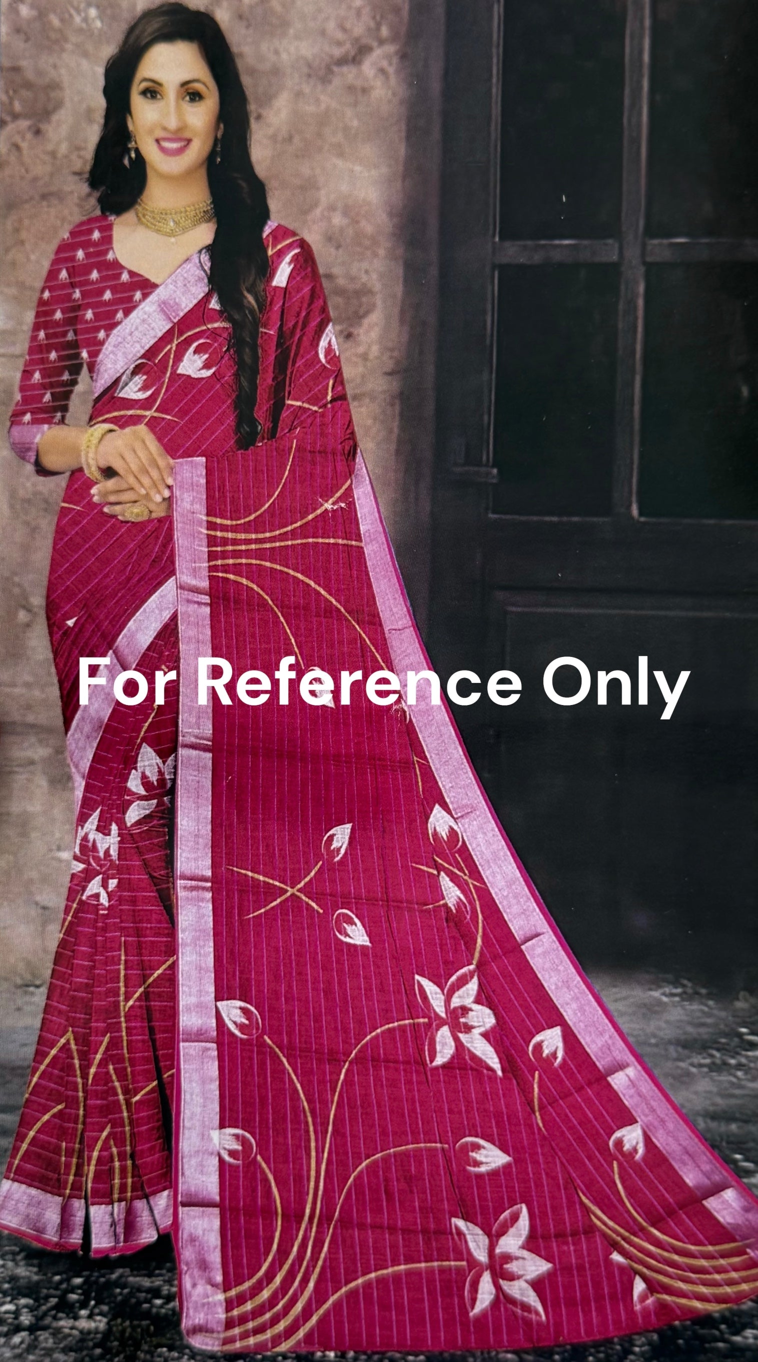 PREMIUM LINEN COTTON SILK SAREE - ROYAL PURPLE