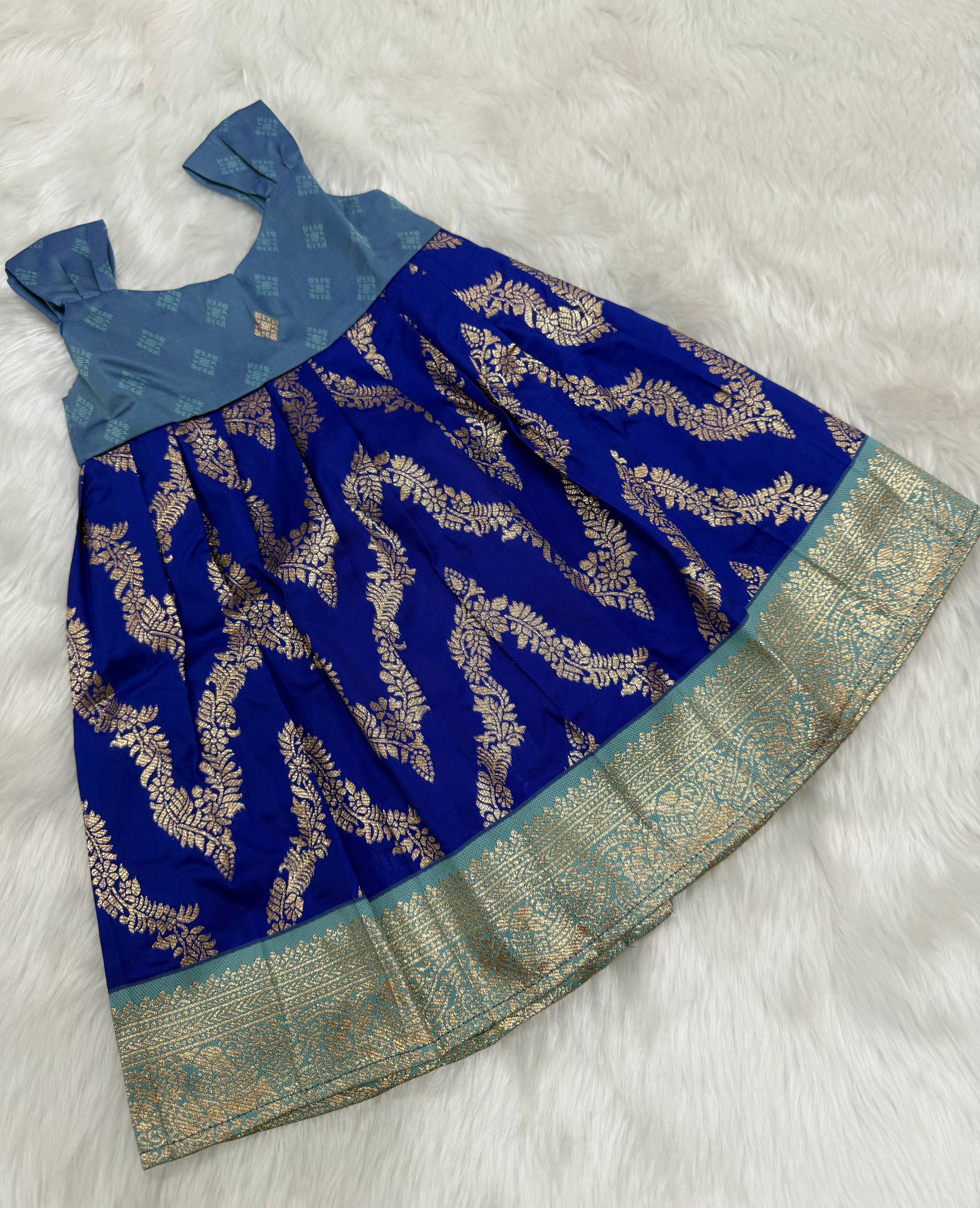 BLUE NEW BORN FROCK