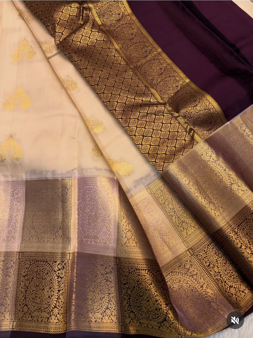 KANCHIPURAM PURE SILK SAREE | SILKMARK® CERTIFIED - CREAM