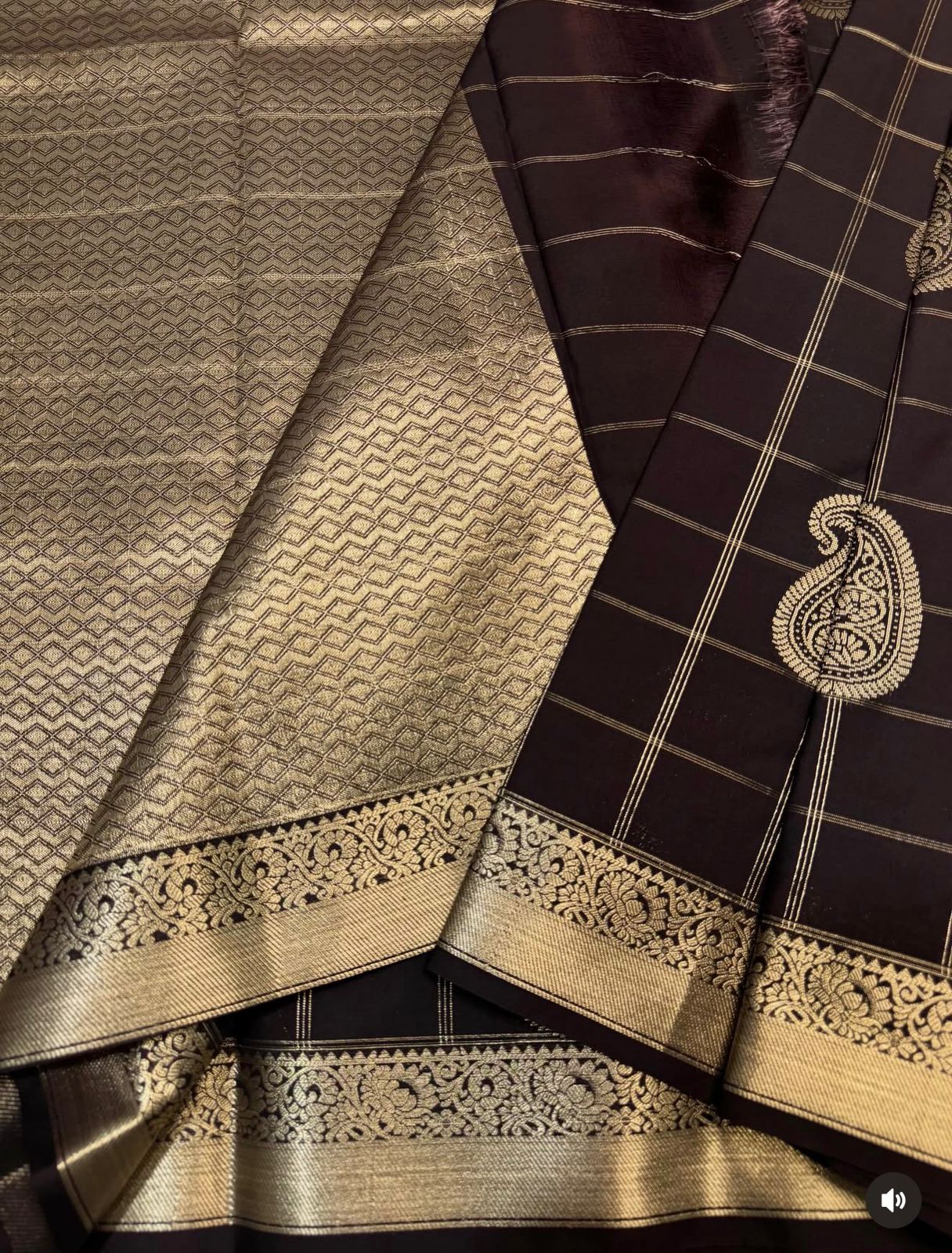 PREMIUM SEMI KANCHI SILK SAREE - BROWN