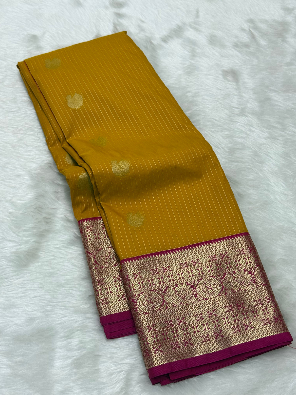 PREMIUM SEMI KANCHI SILK SAREE - AMBER