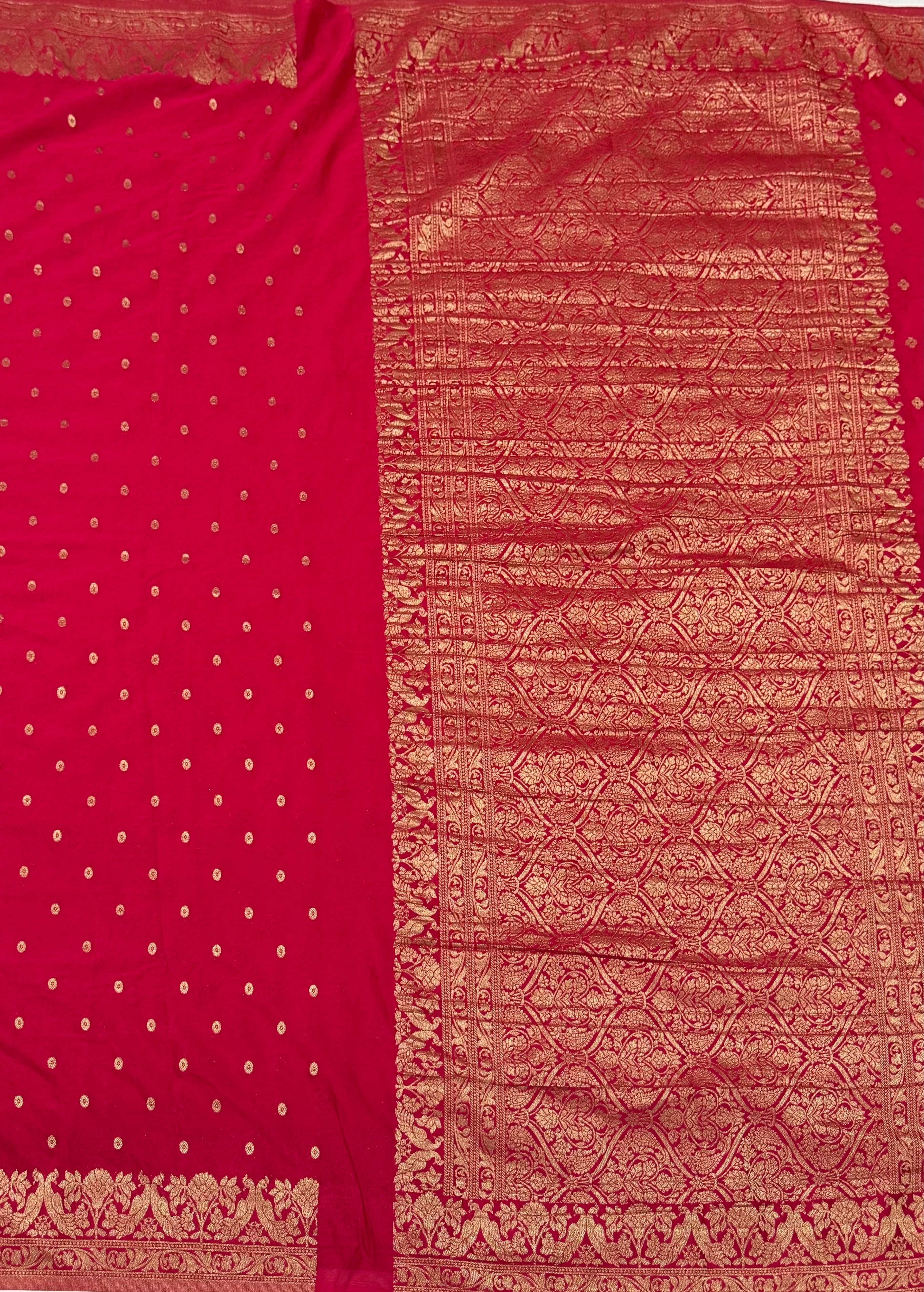 PREMIUM BANARASI SILK SAREE - HOT PINK