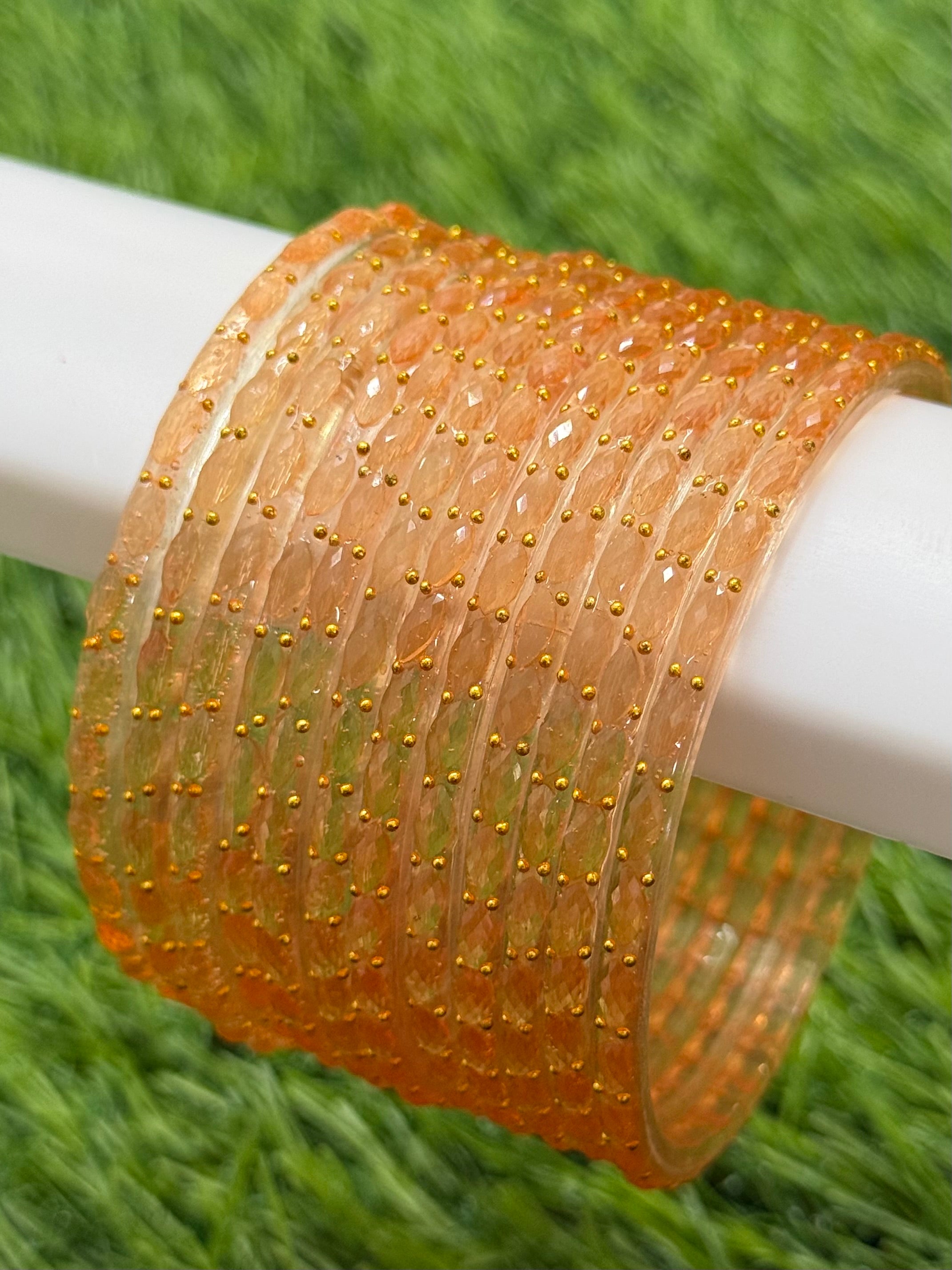 RAINDROP GLASS BANGLES PACK OF 12