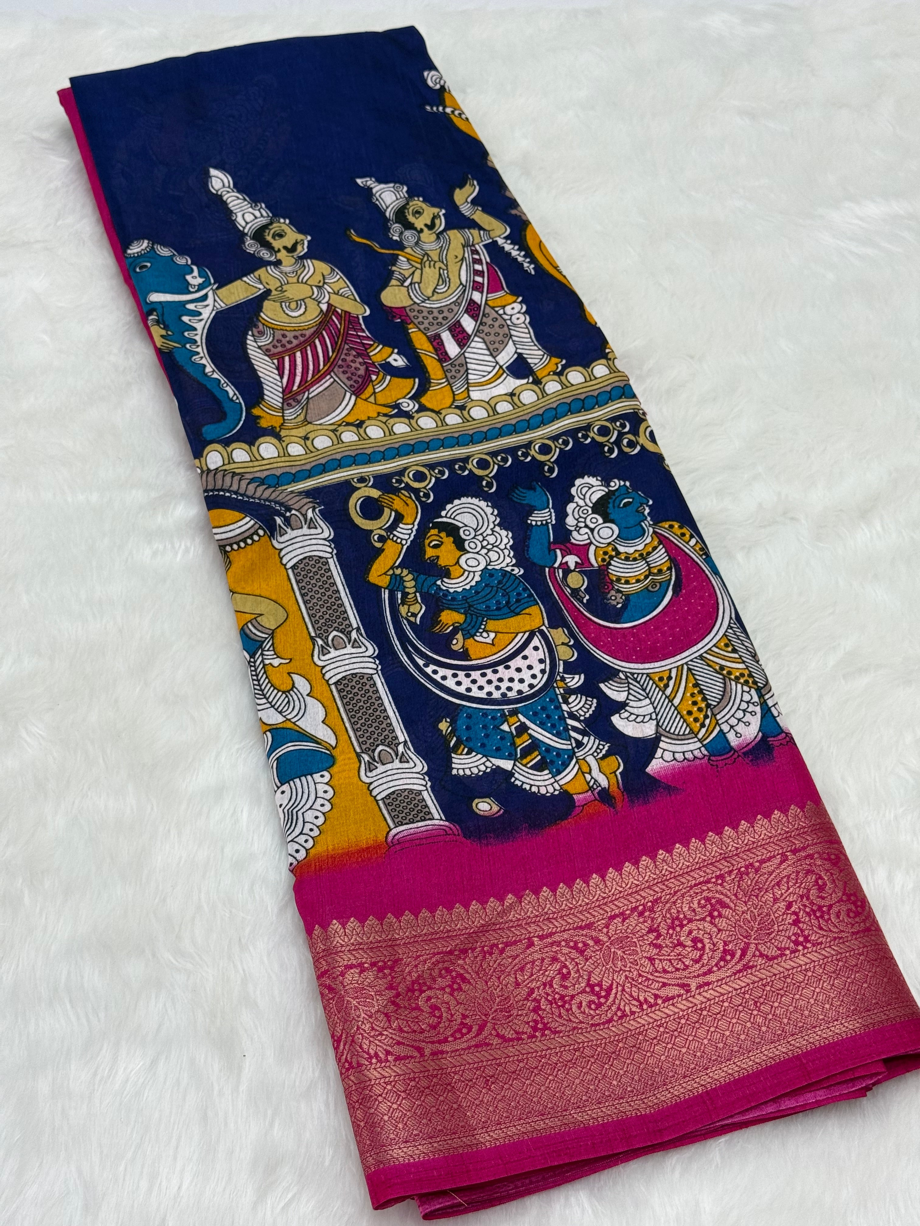 KALAMKARI PREMIUM BOUTIQUE SAREE - MULTI