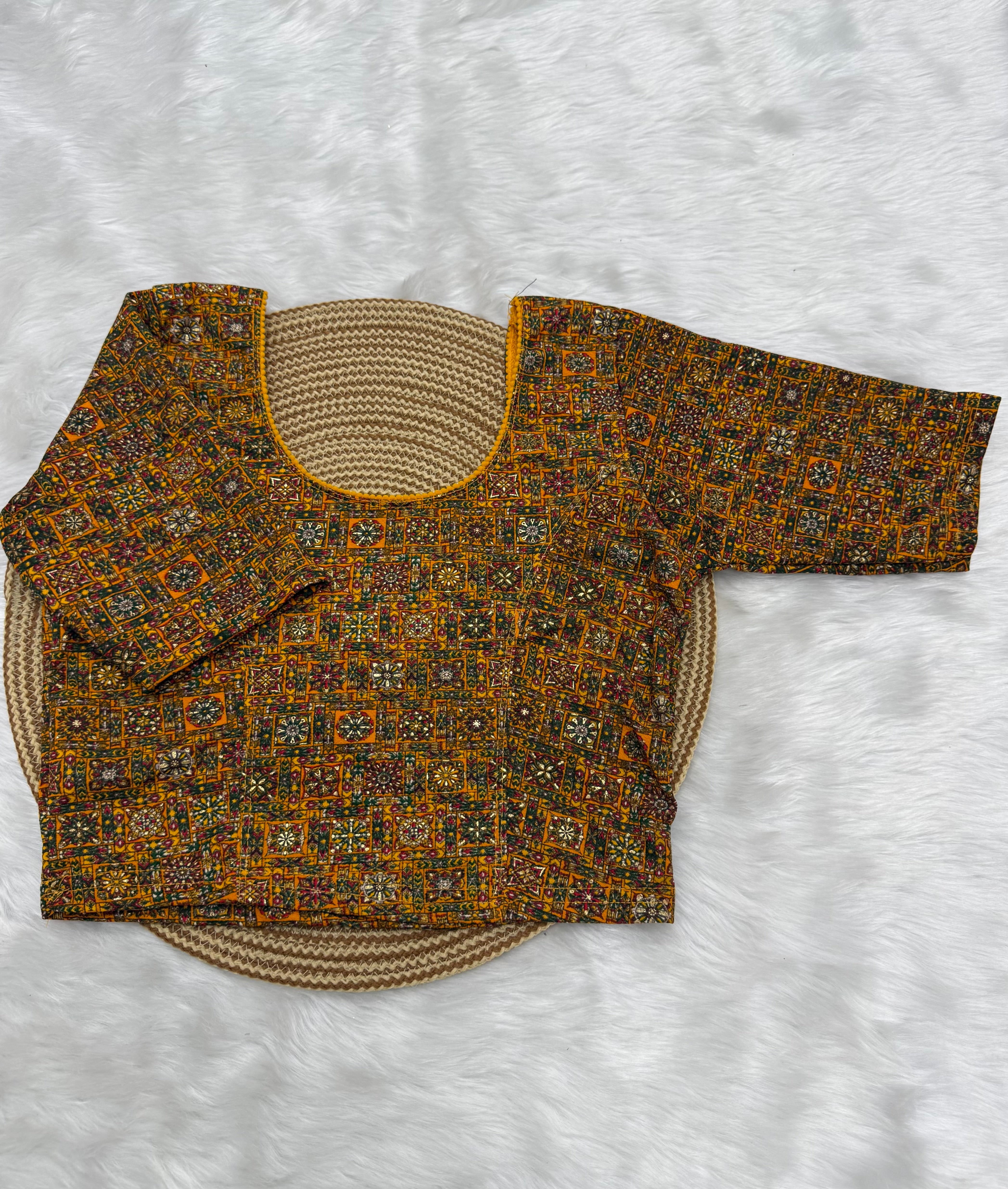 DESIGNER STRETCHABLE BLOUSE - MULTICOLOUR