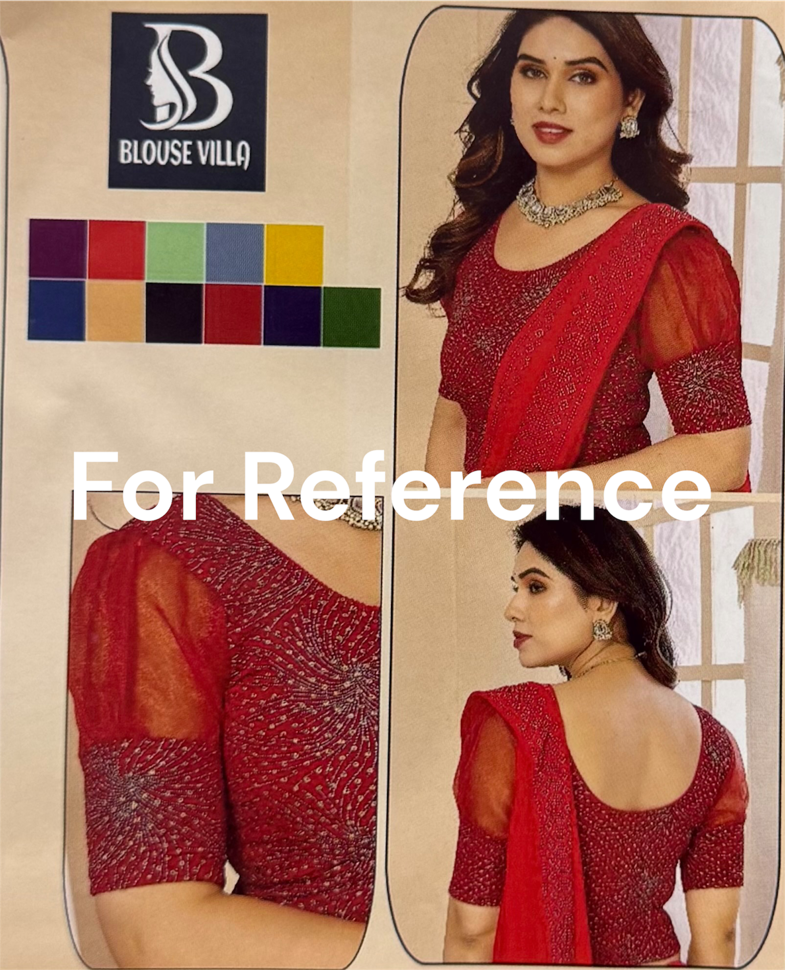 DESIGNER STRETCHABLE BLOUSE - BURGUNDY