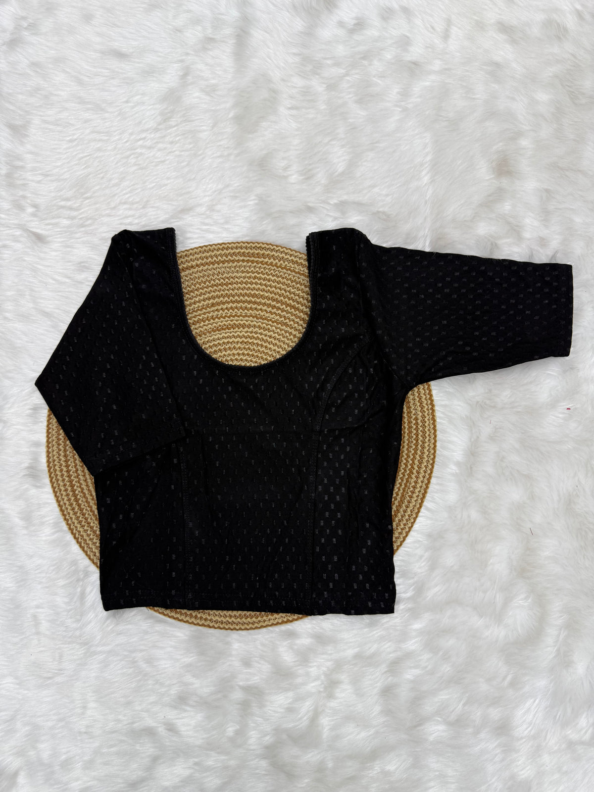 DESIGNER STRETCHABLE BLOUSE - BLACK
