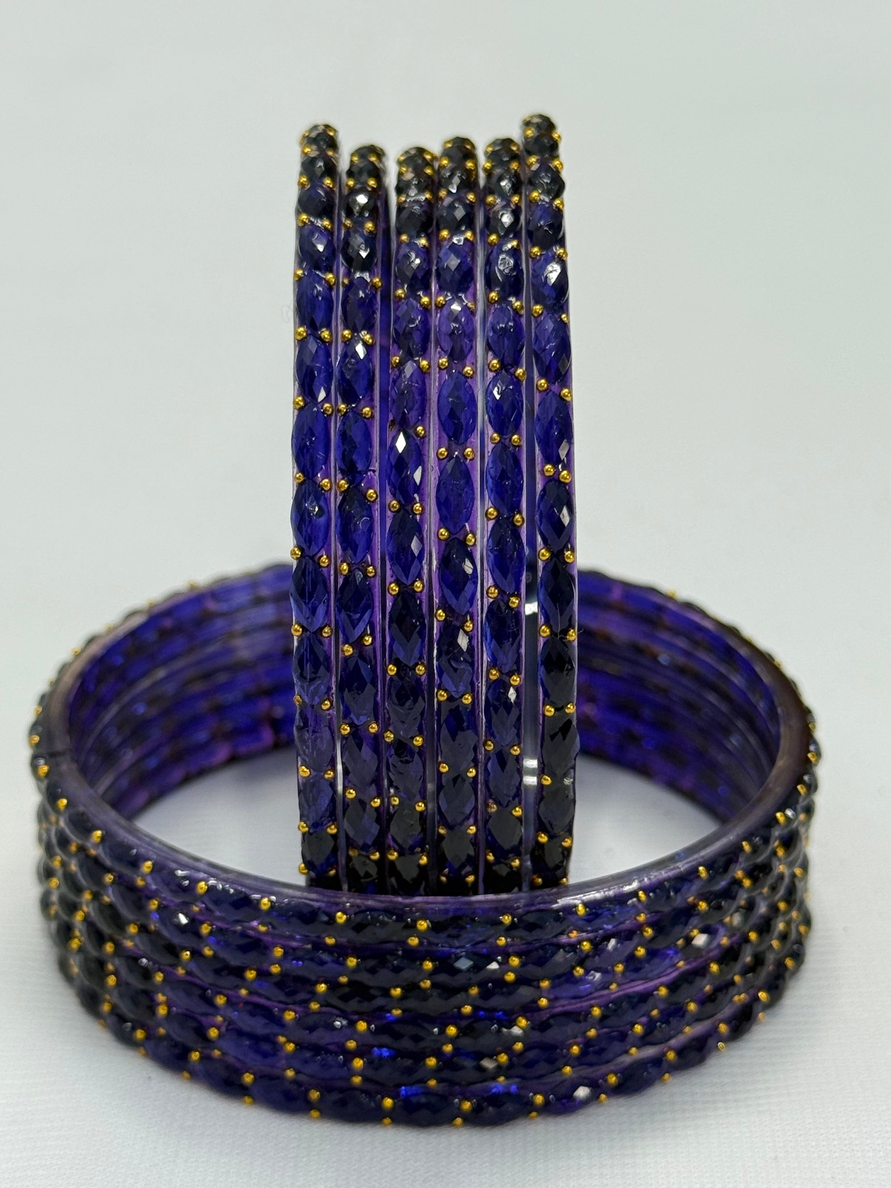 RAINDROP GLASS BANGLES PACK OF 12