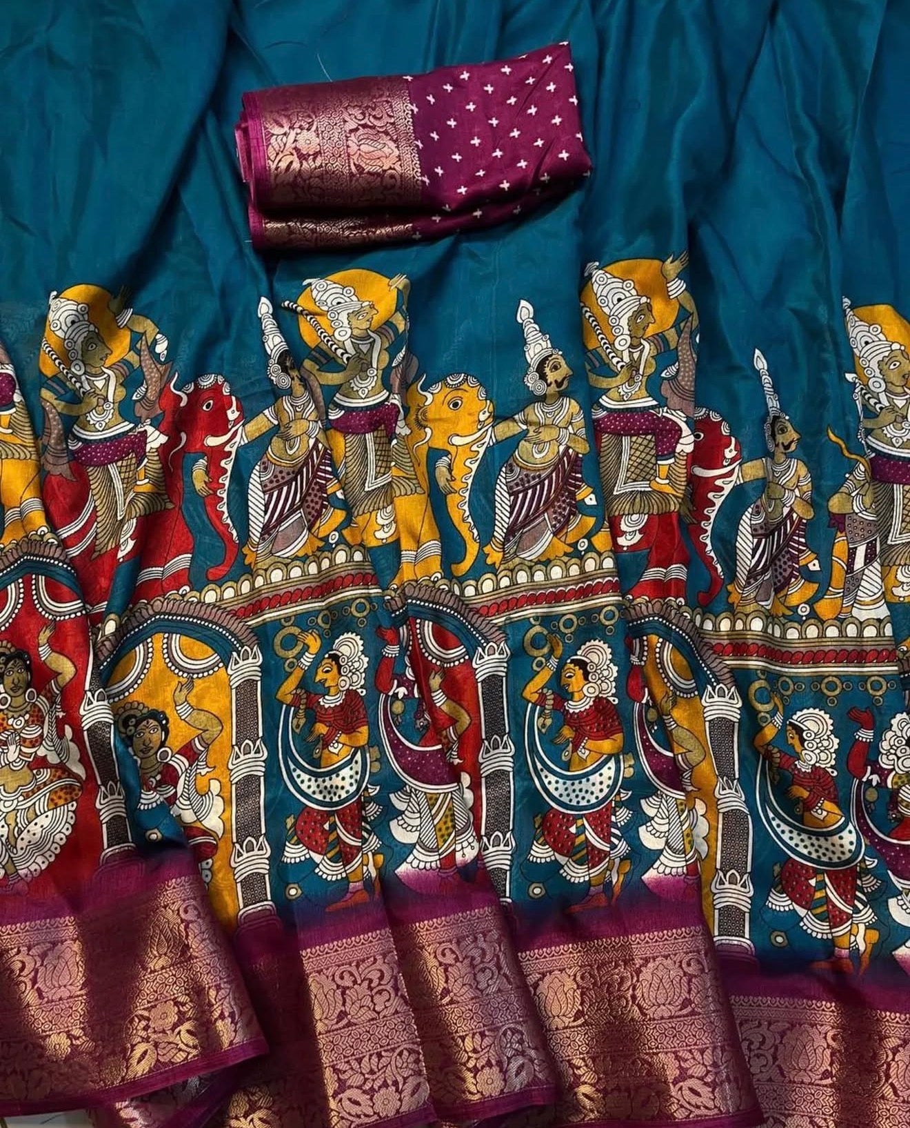 KALAMKARI PREMIUM BOUTIQUE SAREE - MULTI