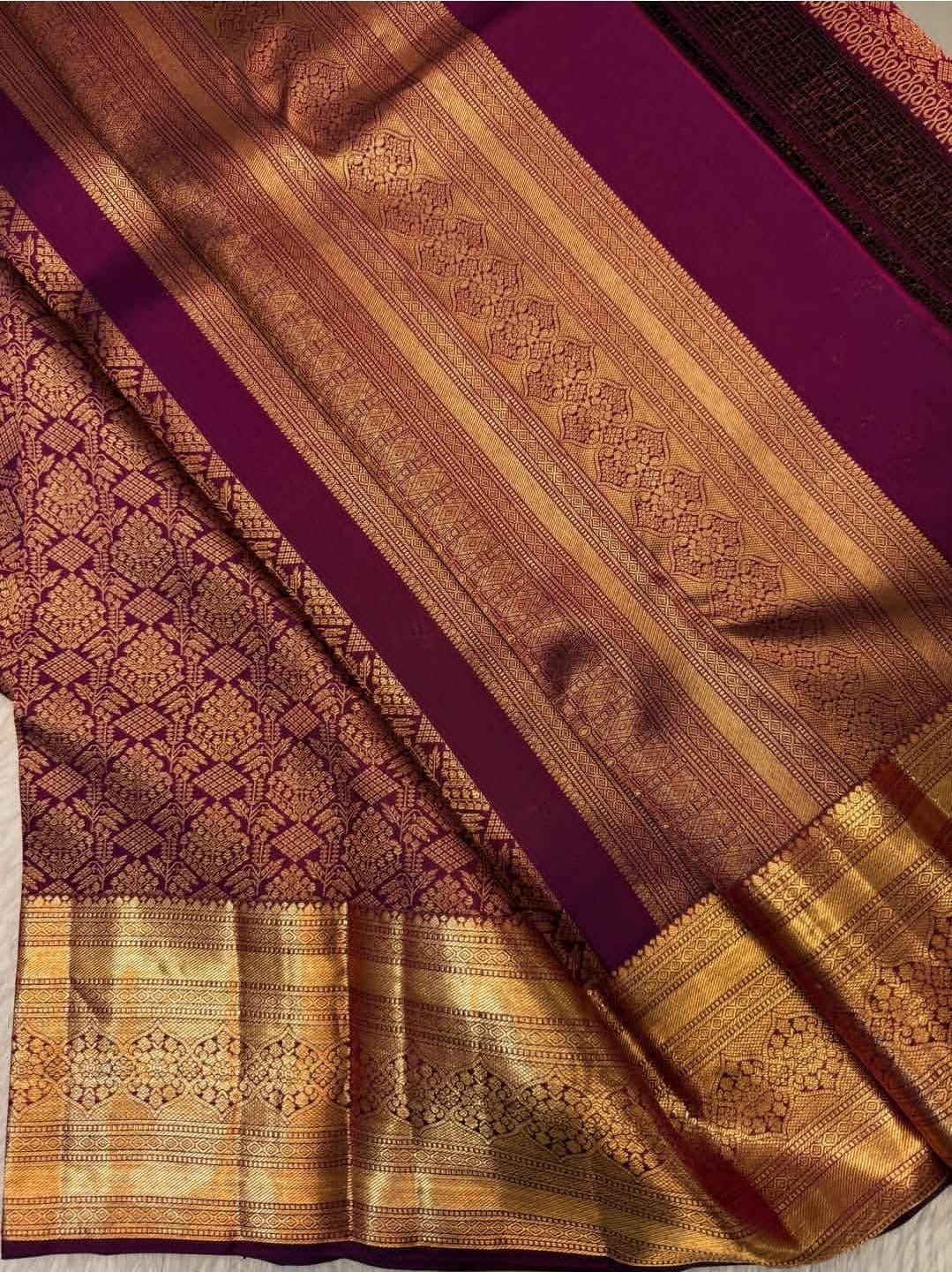 KANCHIPURAM PURE SILK SAREE | SILKMARK® CERTIFIED - DEEP WINE