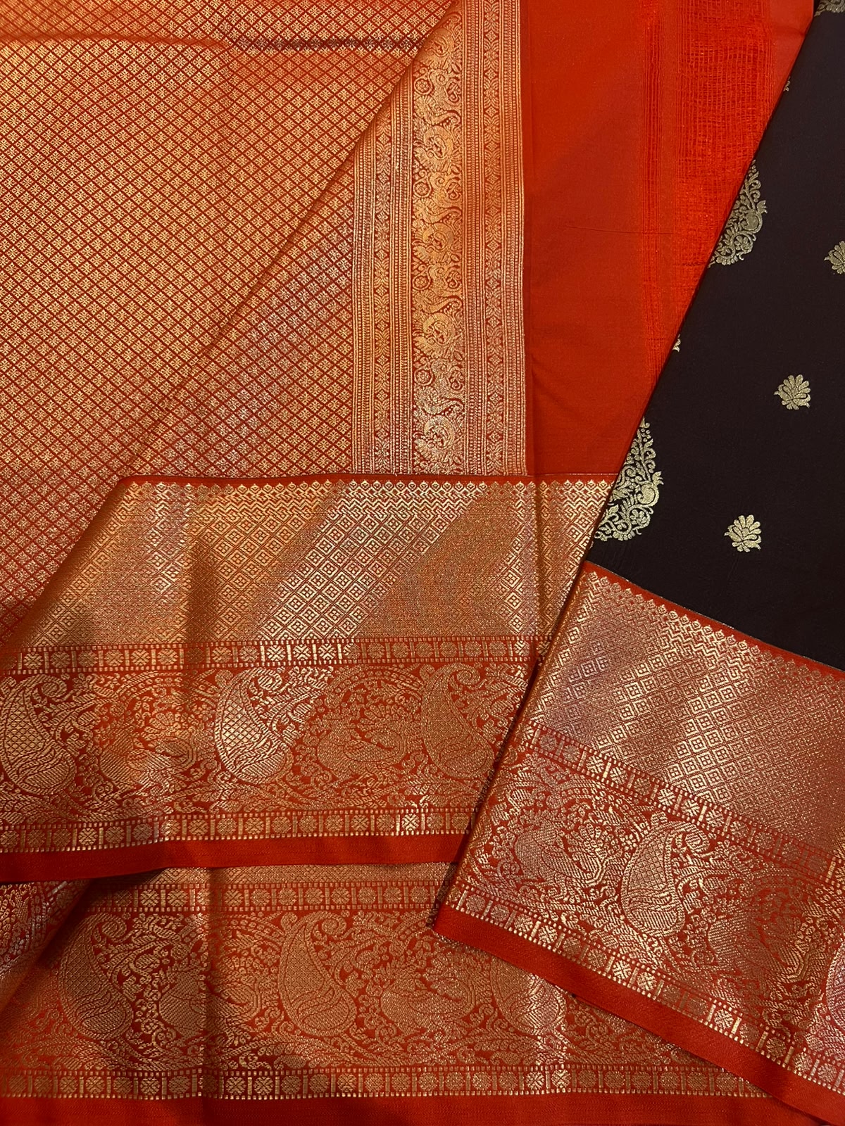 PREMIUM SEMI KANCHI SILK SAREE - BROWN