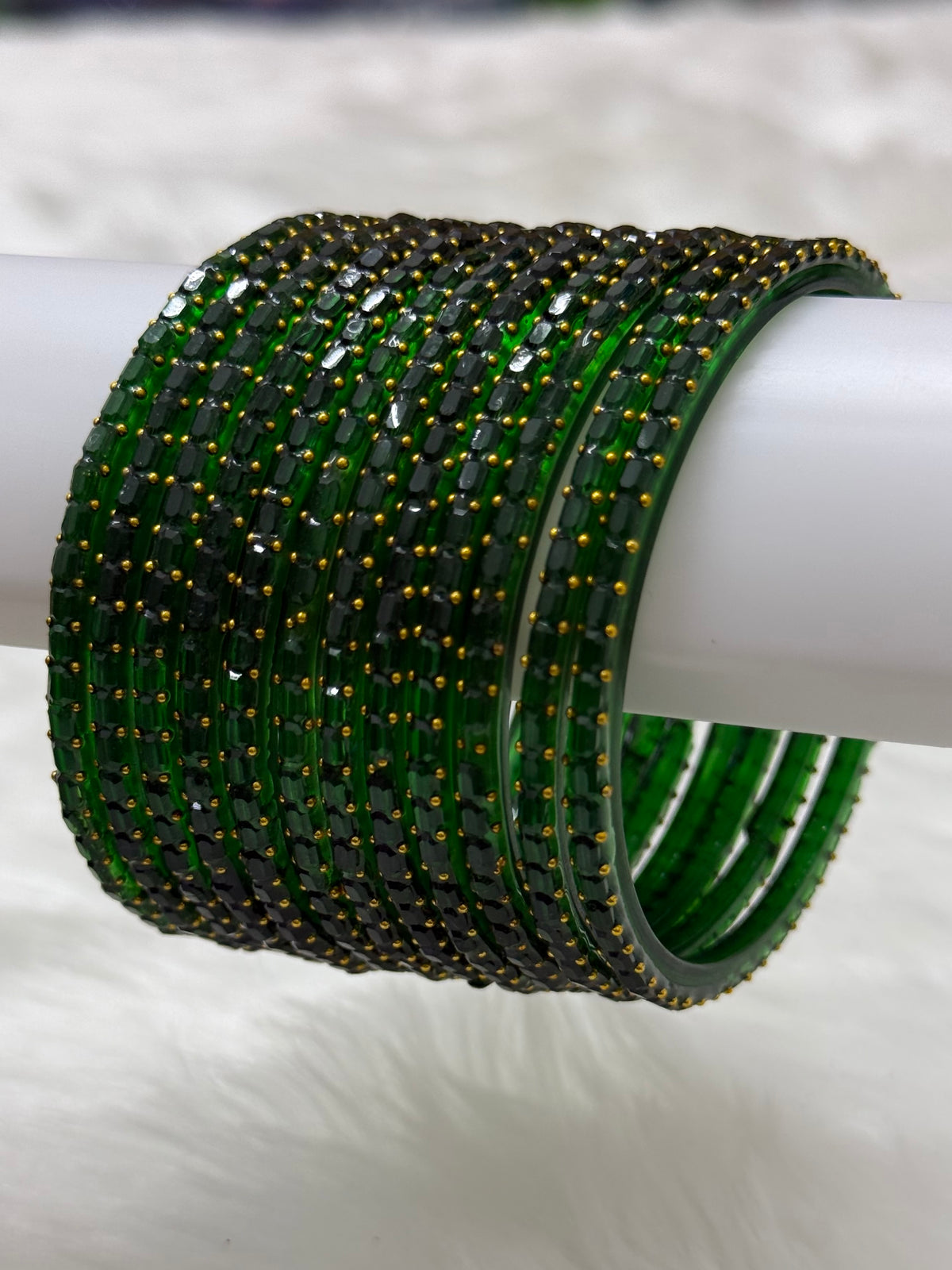 PREMIUM RAINDROP GLASS BANGLES PACK OF 12