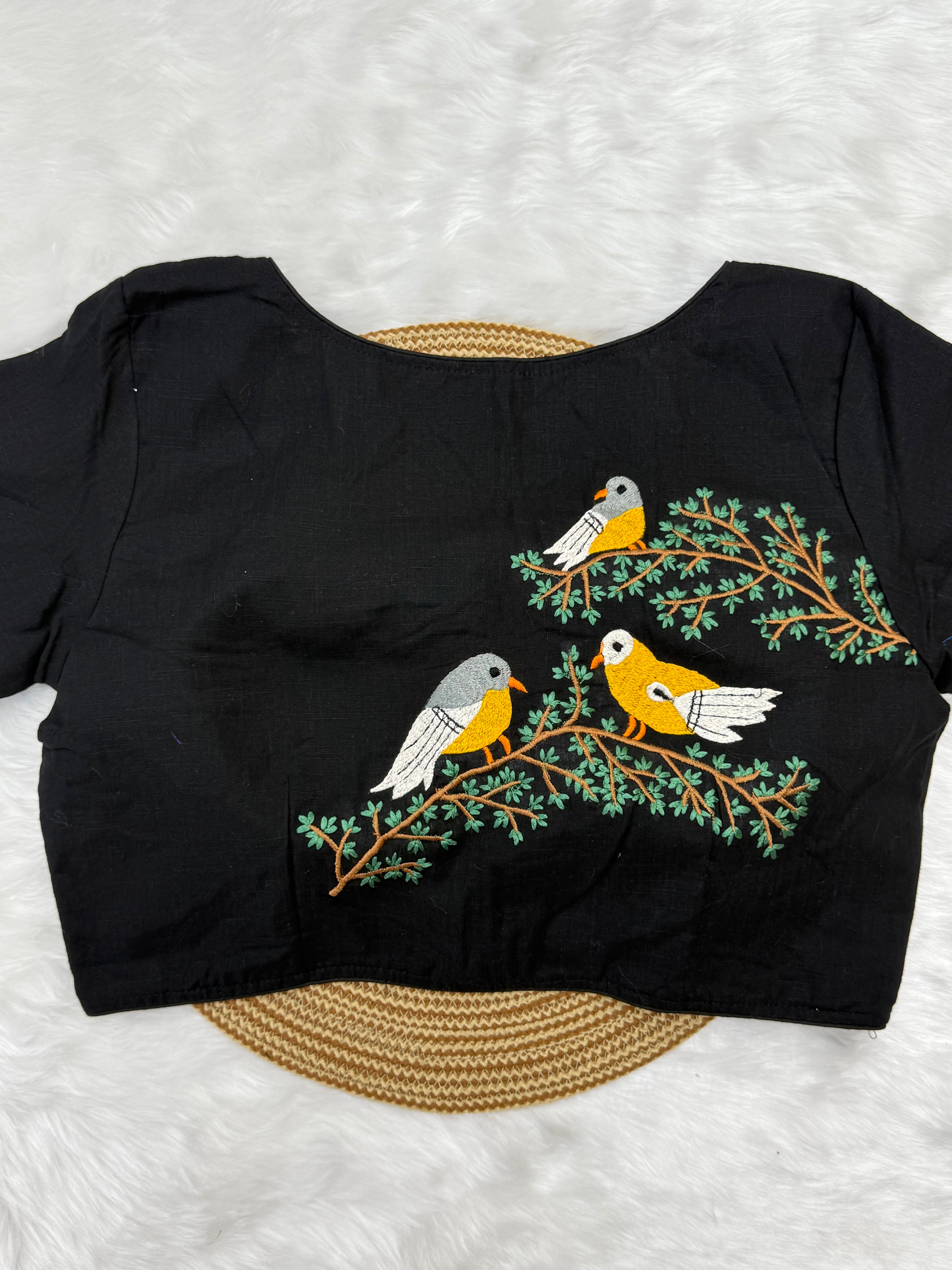 TRENDY EMBROIDERY WORK READYMADE BLOUSE