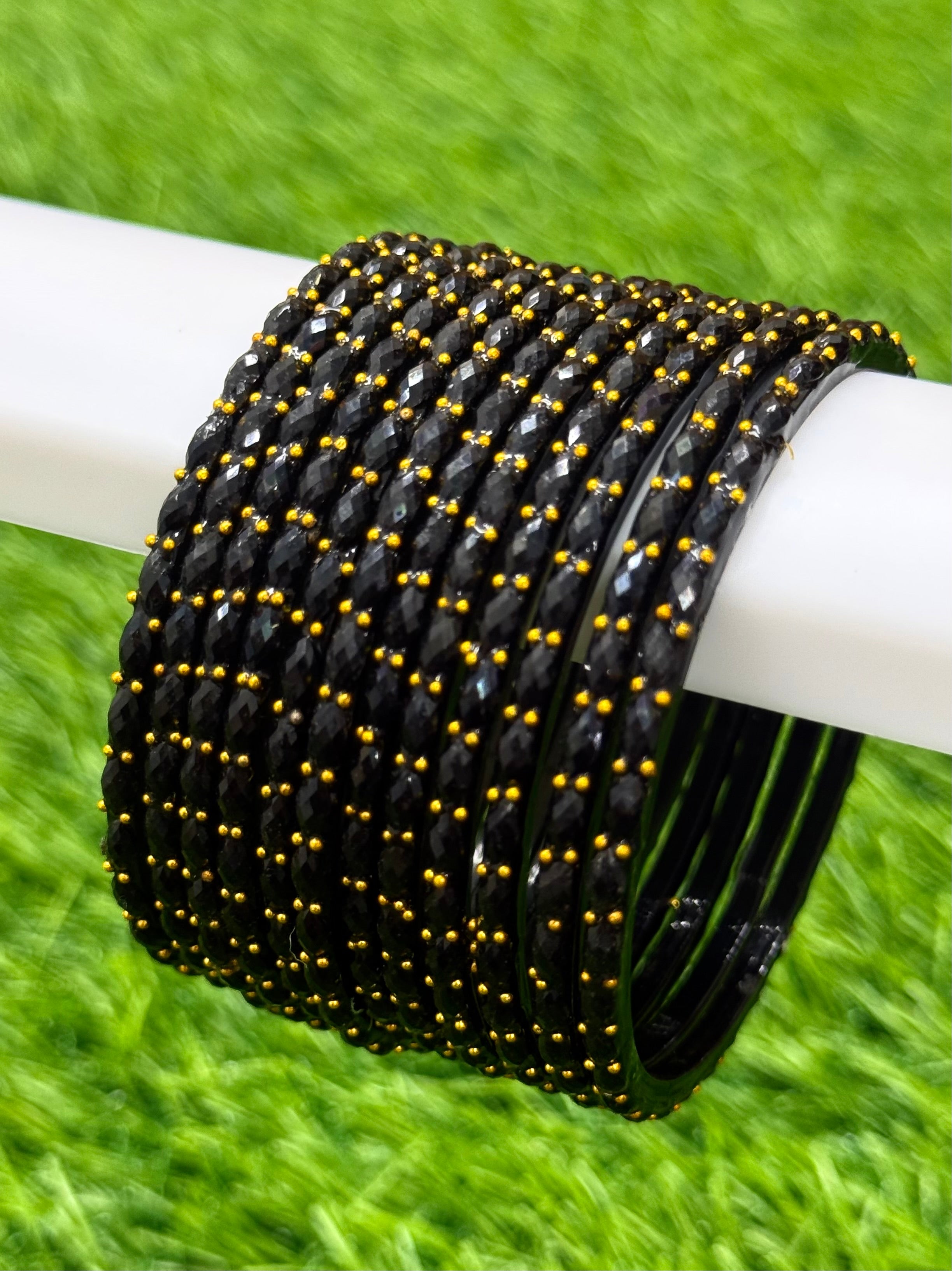 RAINDROP GLASS BANGLES PACK OF 12