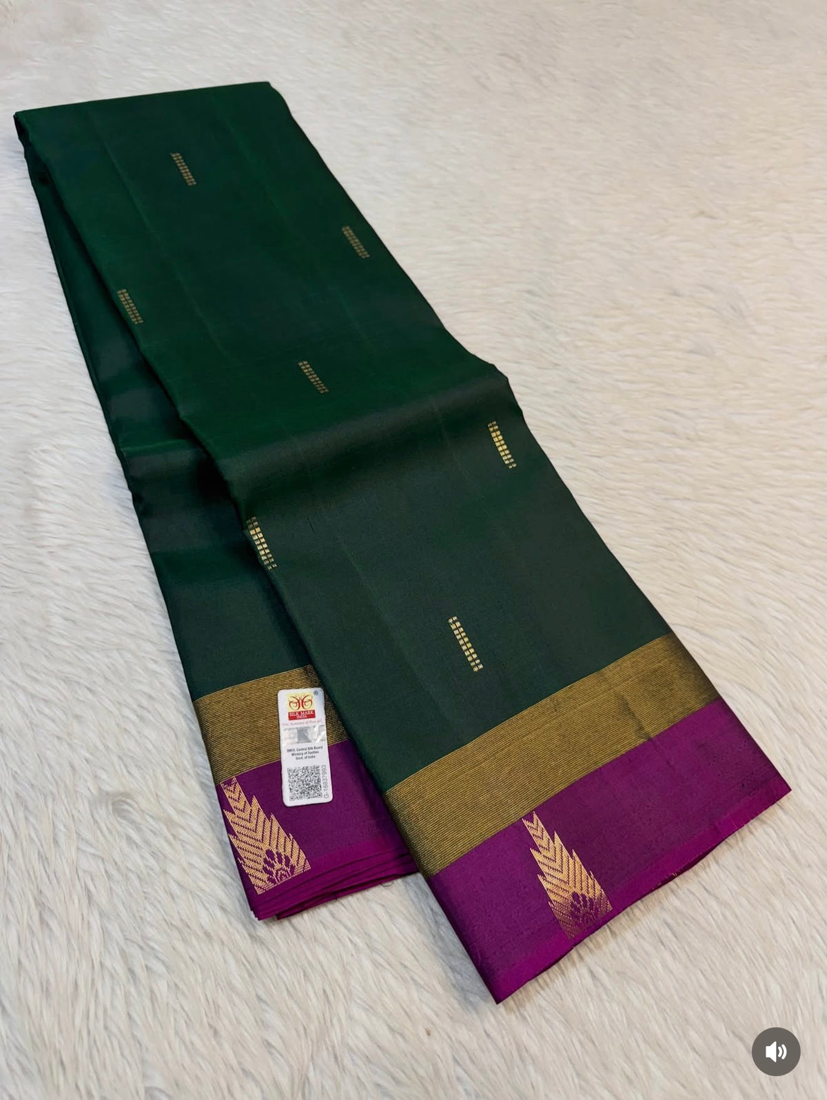 KANCHIPURAM PURE SILK SAREE | SILKMARK® CERTIFIED - SACRAMENTO GREEN