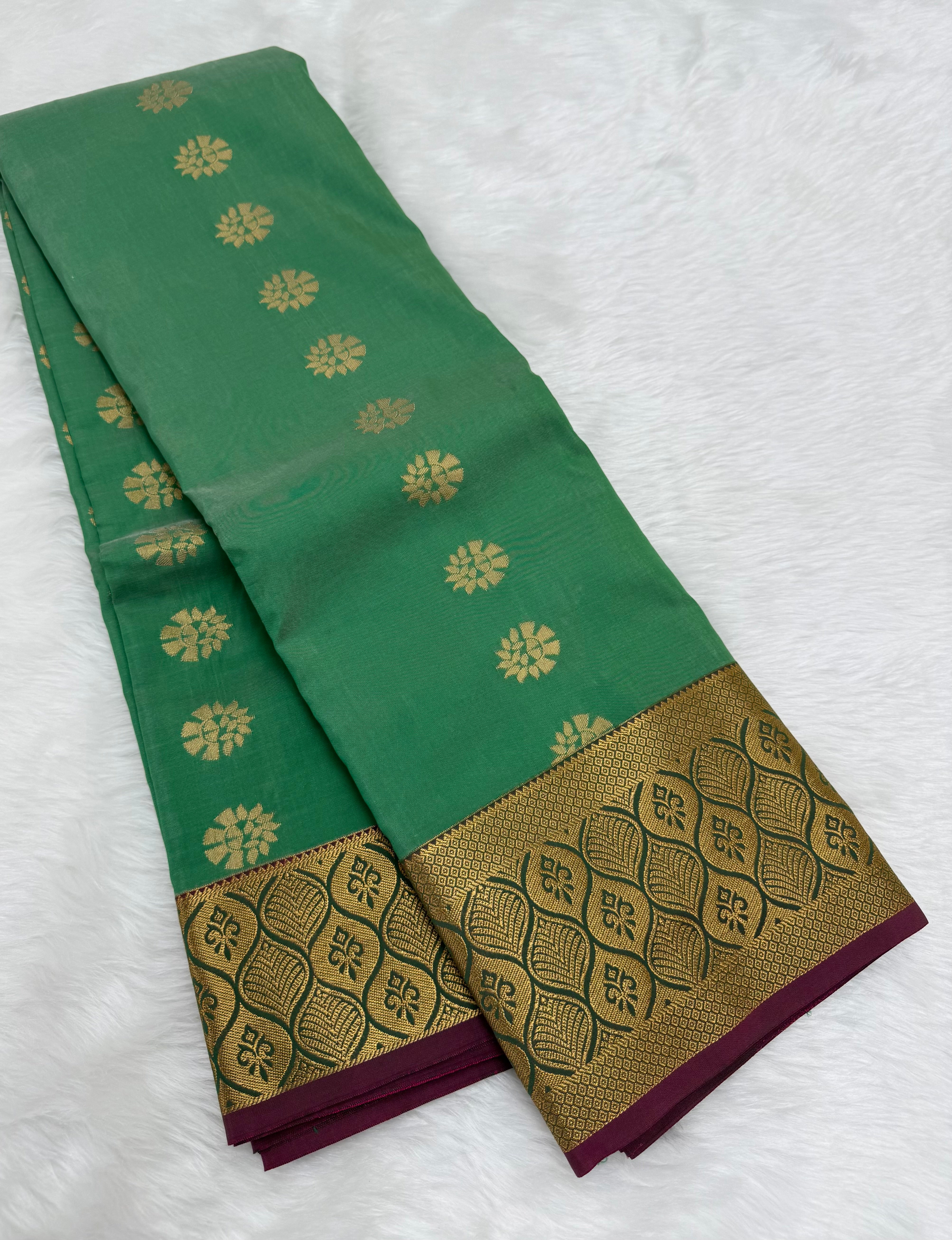 KARUNYA'S SPECIAL SOFT SILK SAREE - SEAFOAM