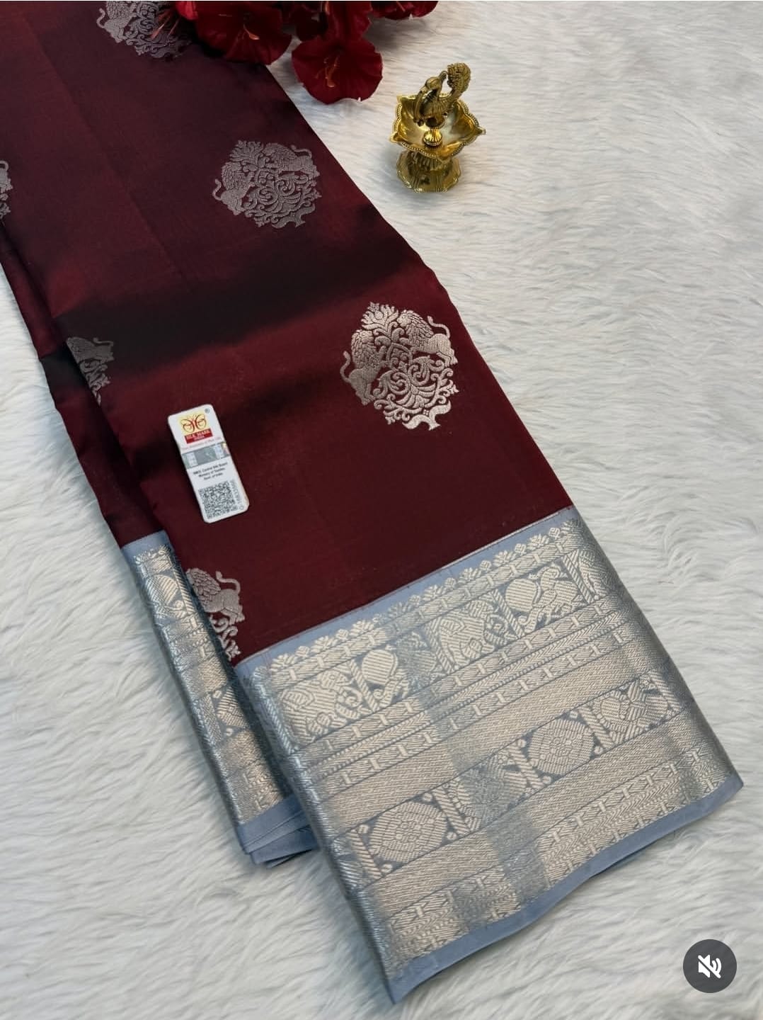 KANCHIPURAM PURE SILK SAREE | SILKMARK® CERTIFIED - HICKORY