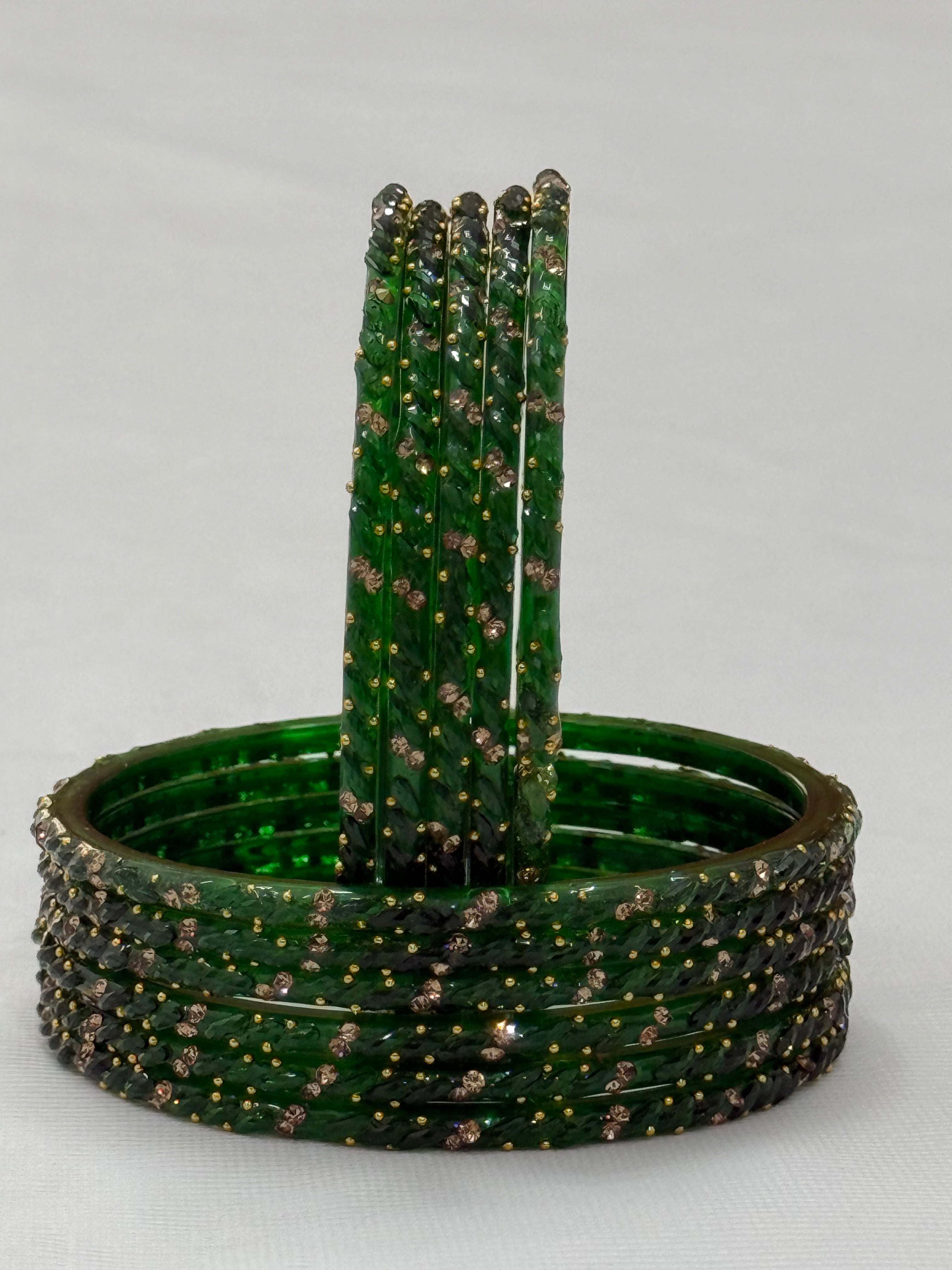 PREMIUM RAINDROP GLASS BANGLES PACK OF 12