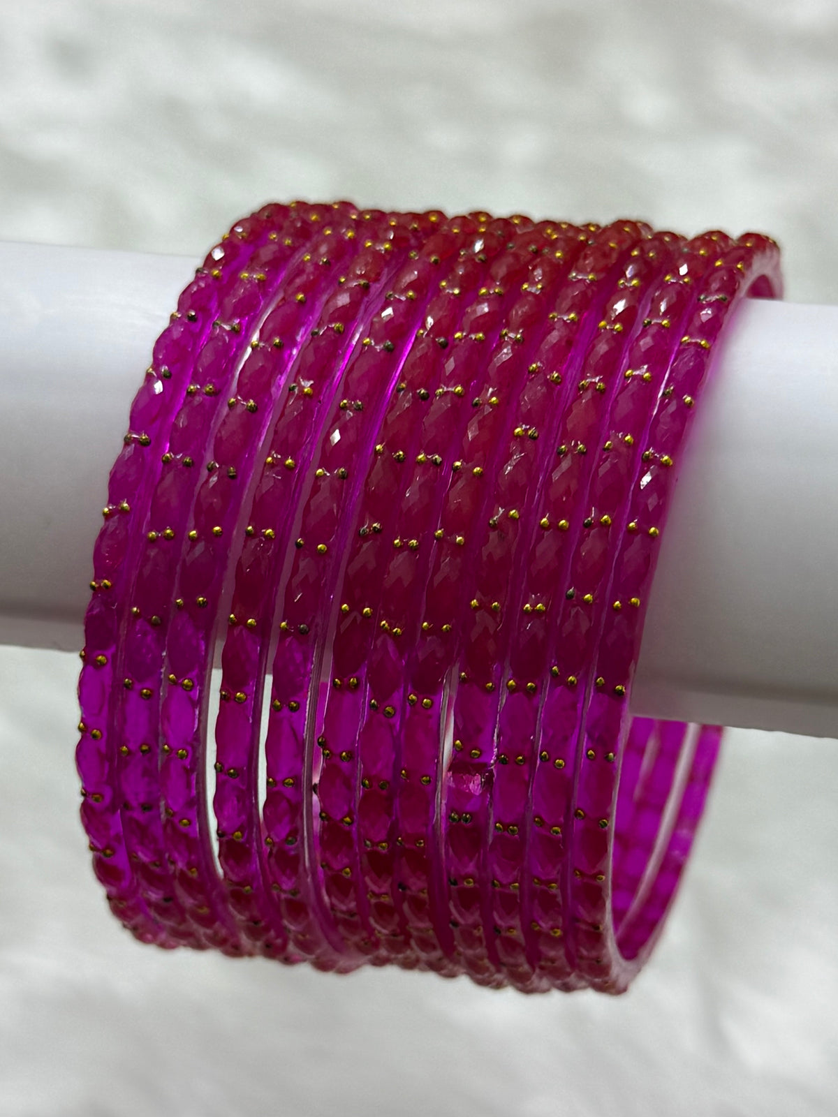 RAINDROP GLASS BANGLES PACK OF 12