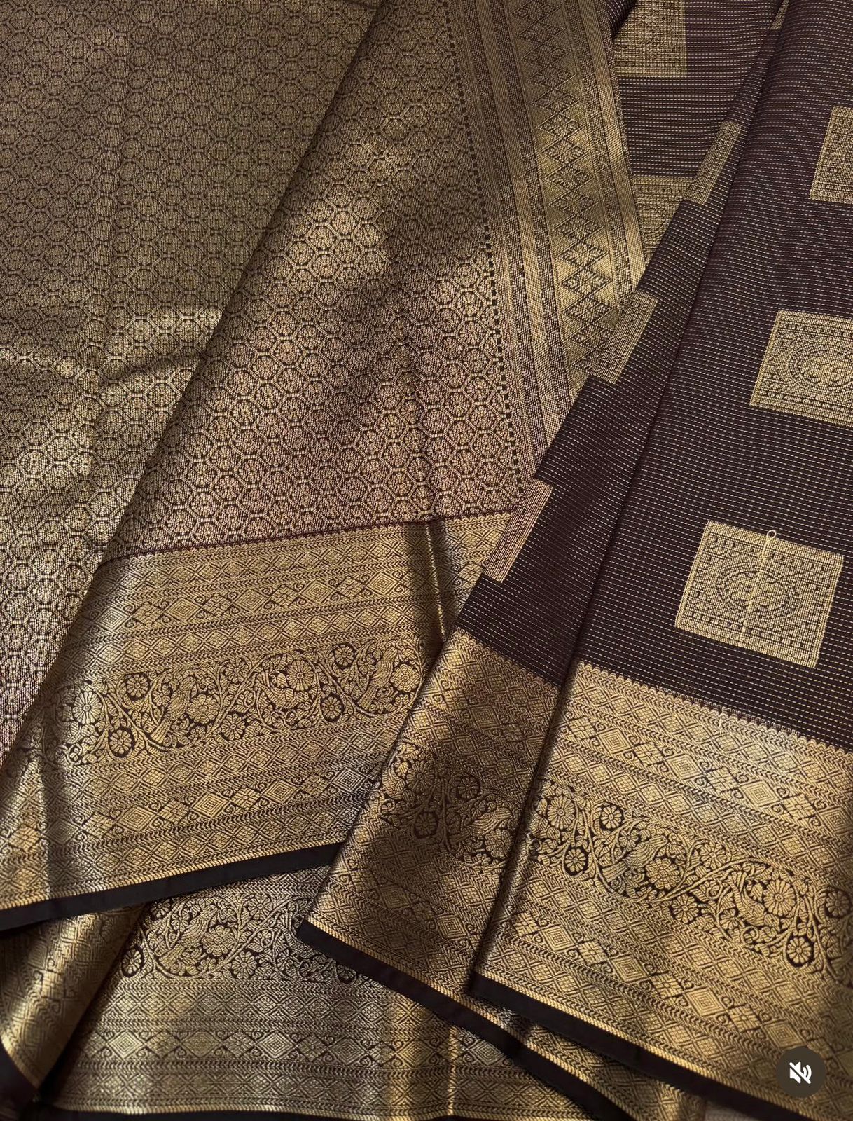 PREMIUM SEMI KANCHI SILK SAREE - BROWN