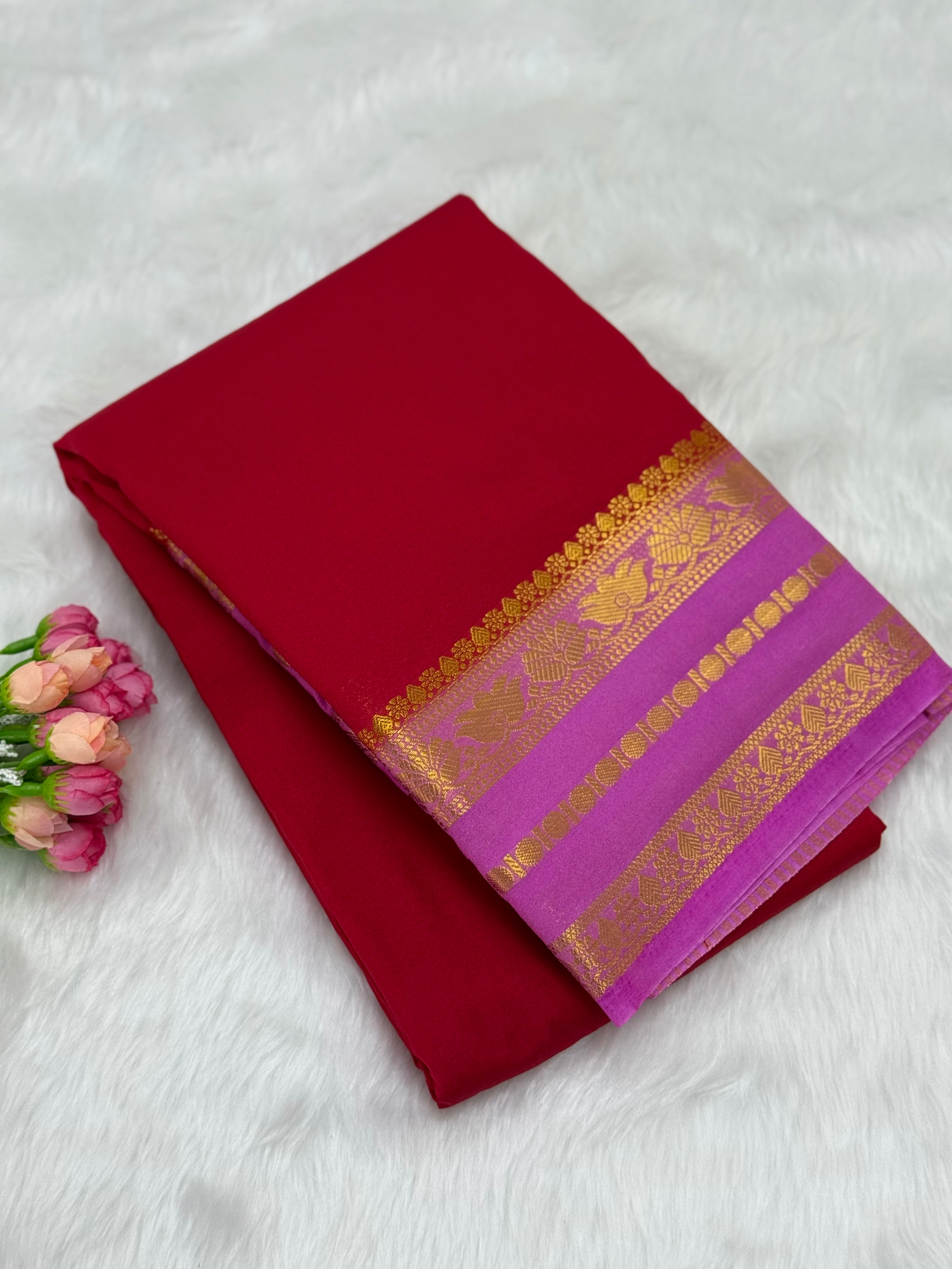 PREMIUM MYSORE SILK SAREE - RED