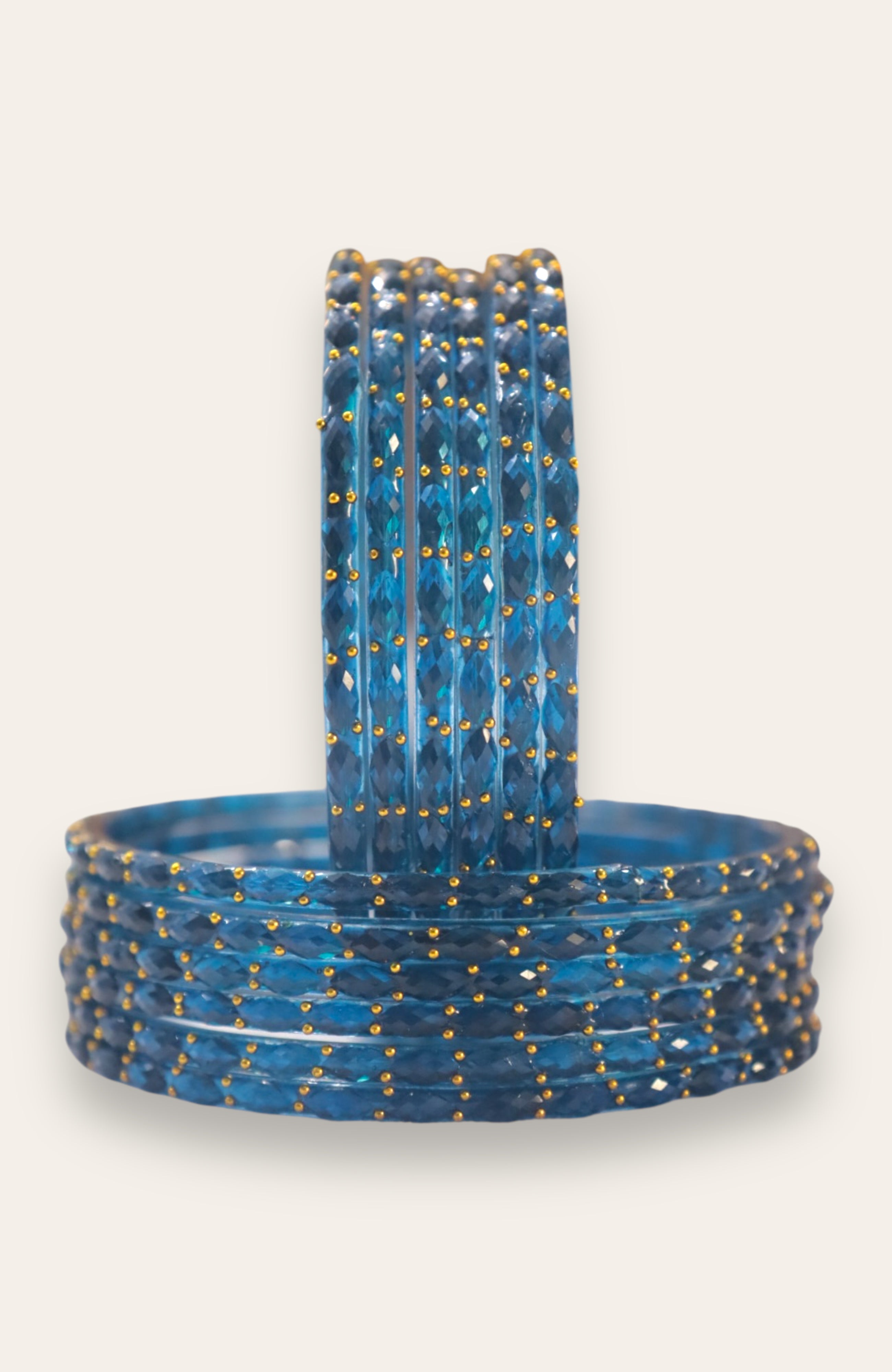 RAINDROP GLASS BANGLES PACK OF 12