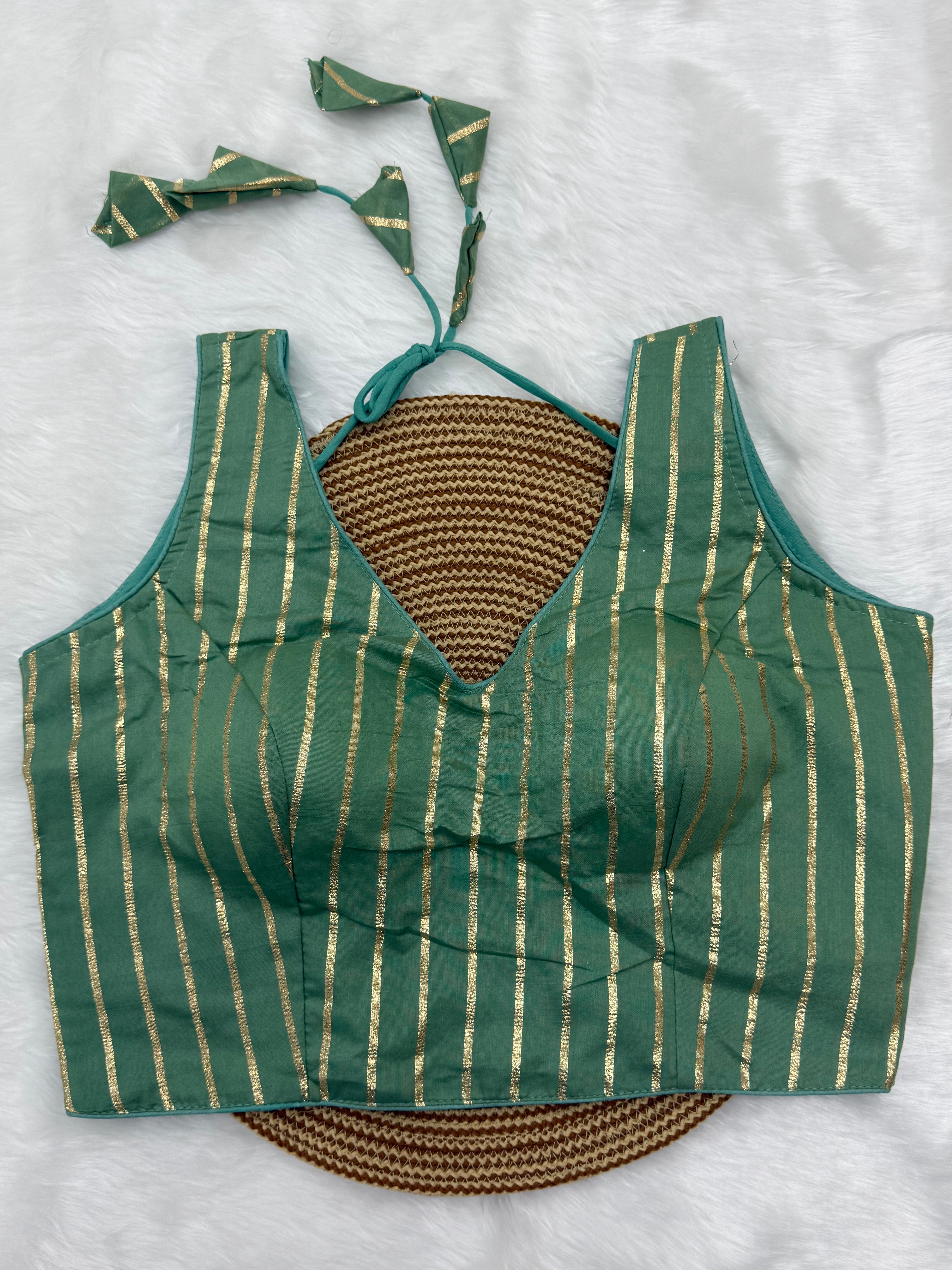 DESIGNER SLEEVELESS READYMADE BLOUSE