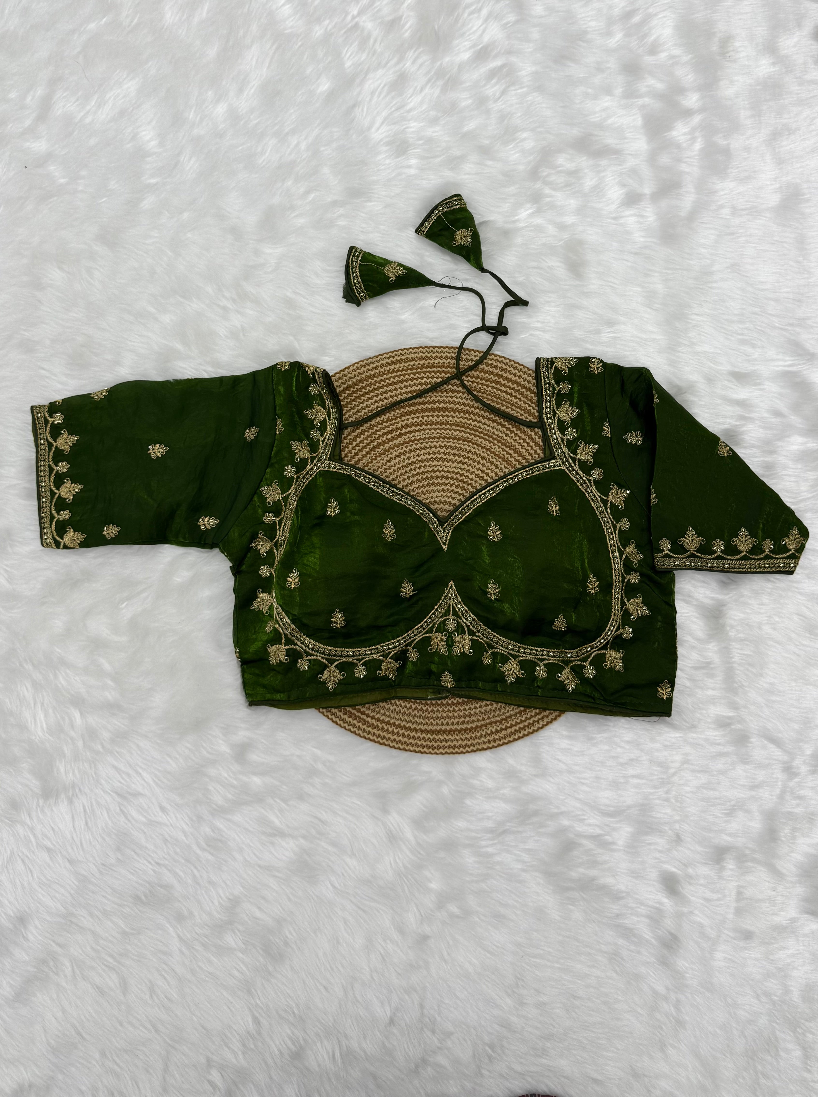 AARI WORK BRIDAL SAREE BLOUSE